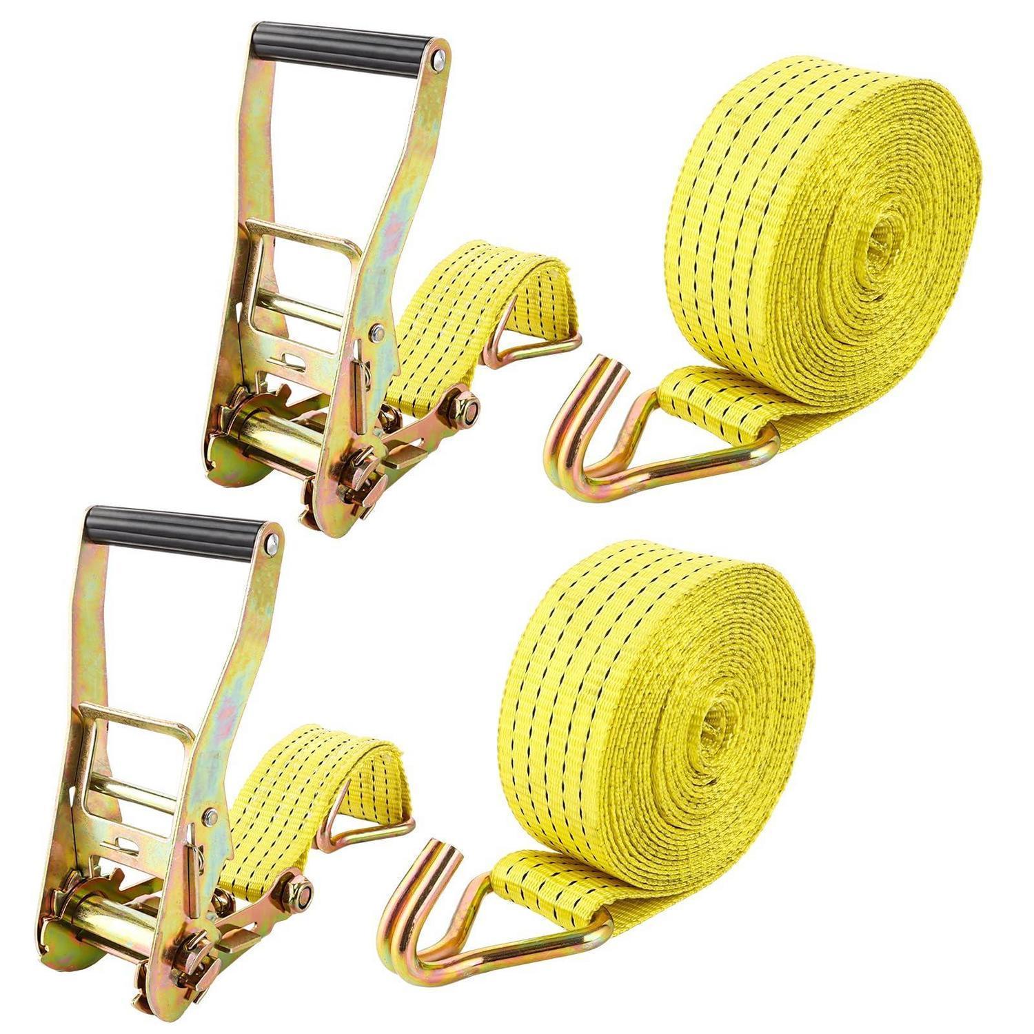 2er Set Spanngurte Mit Ratsche Und Haken, 6m, 50mm, 3000kg Bruchlast