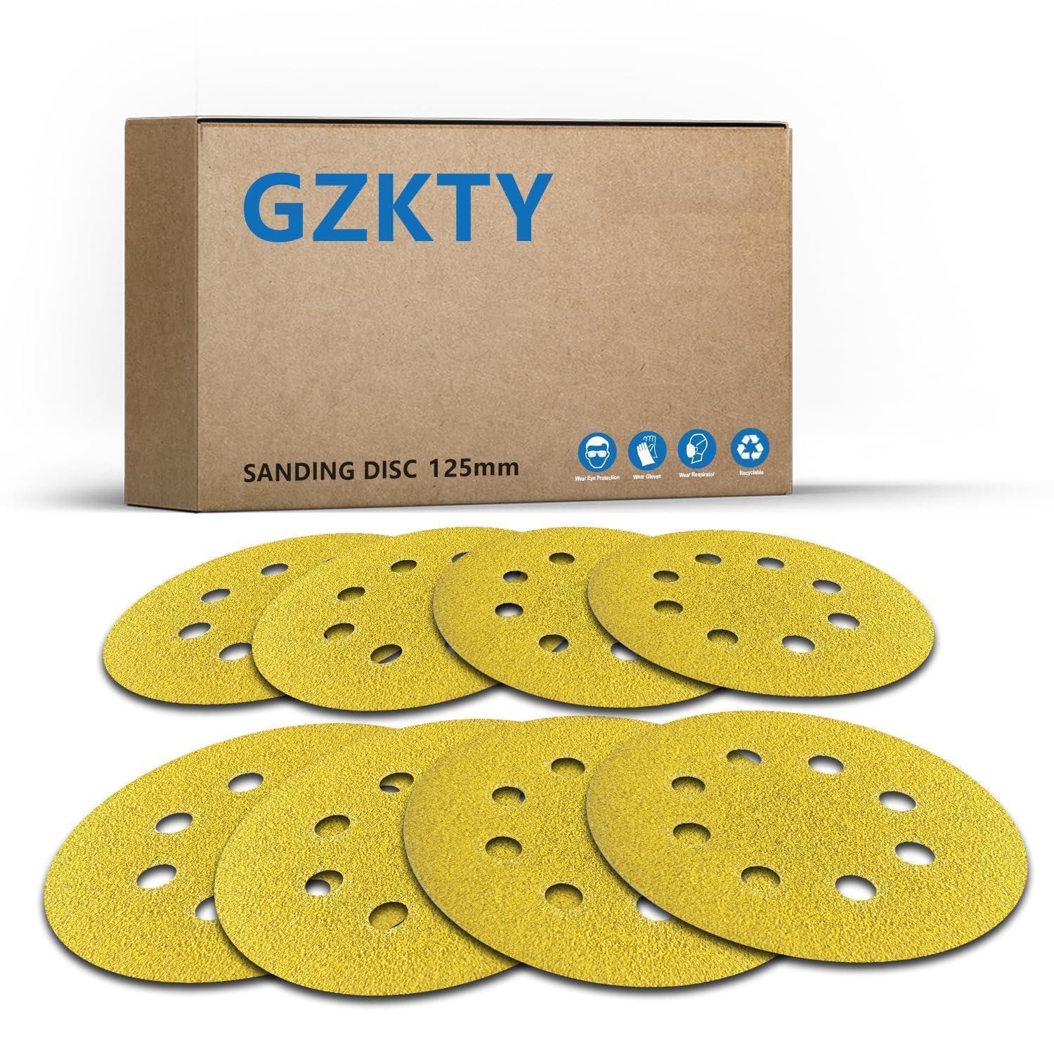 Schleifpapier 125mm Klett, 90 Stück, 8 Loch, 9 Körnungen Für Exzenterschleifer