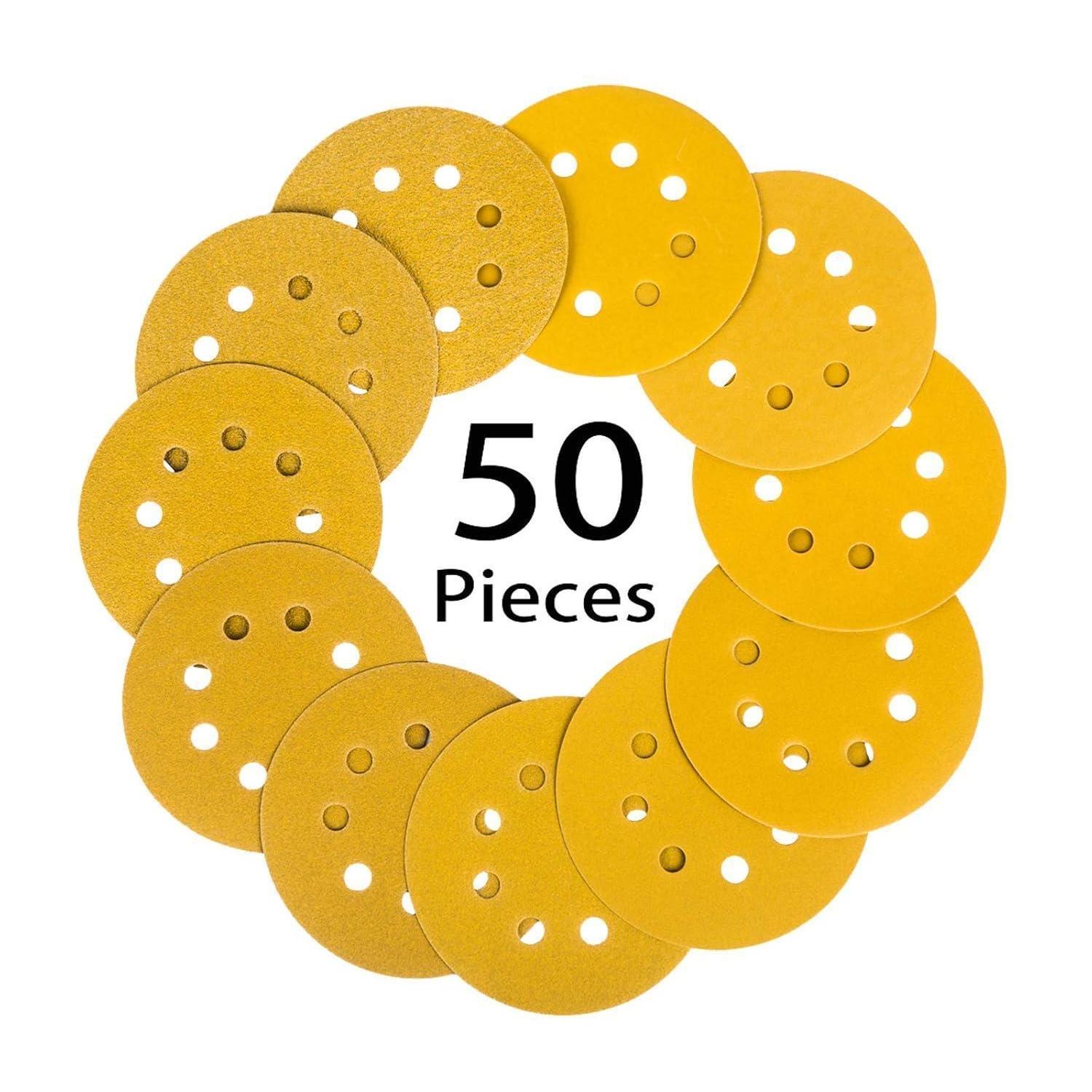 Schleifpapier Klett 125mm, 50 Stück Mix-körnung Für Exzenterschleifer