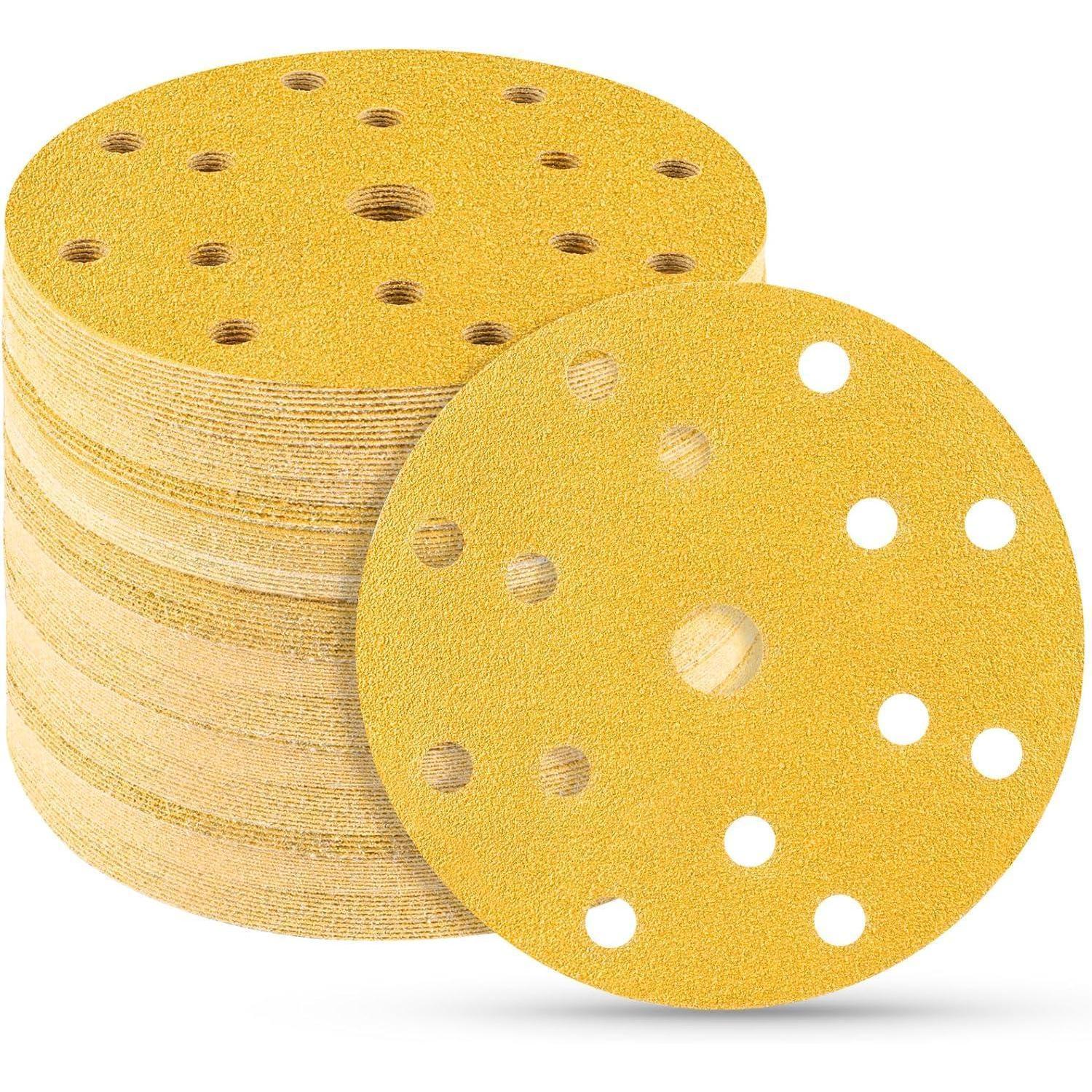 50x Schleifscheiben 150mm Klett 80 Körnung 15 Loch Für Exzenterschleifer