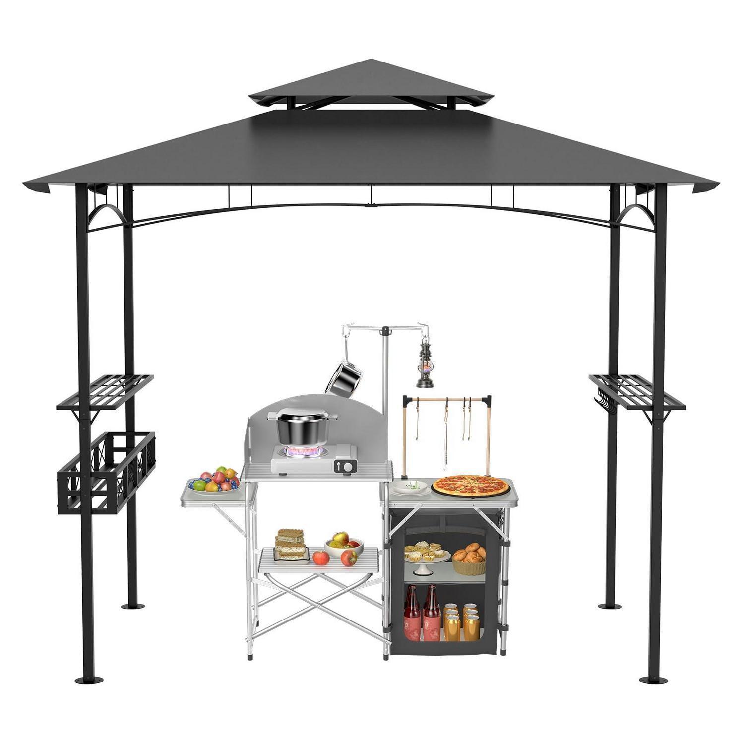 Grillpavillon 245x153x250cm Wasserdicht Mit Rauchabzug, Uv-schutz, Staubdicht