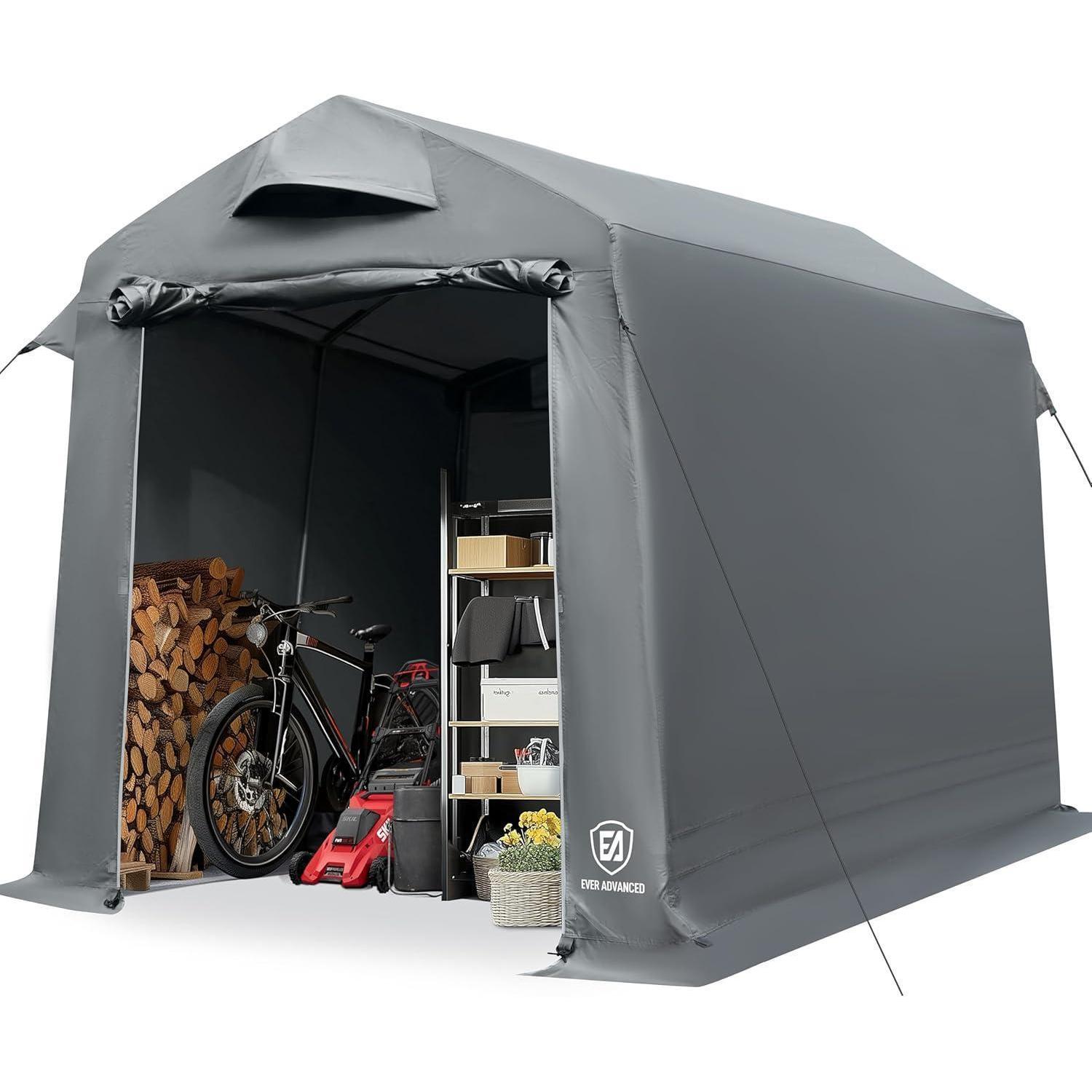 Gerätezelt 9.8m³ 190x230x225cm 3000mm Wasserdicht Mit 2 Belüftungsöffnungen Grau