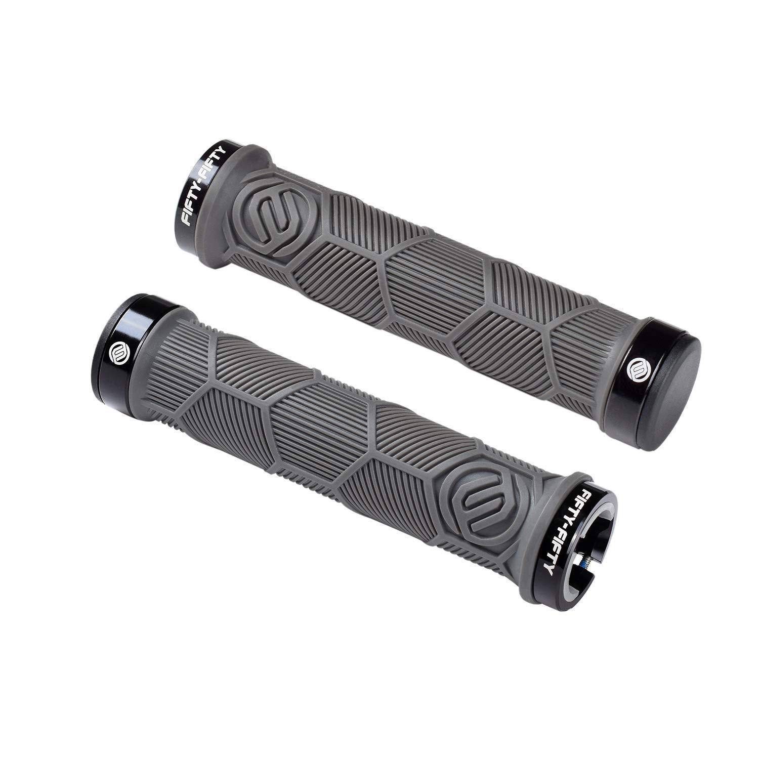 Fahrradgriffe Mtb Gummi Double Lock-on 22,2mm Lenkergriffe Grau