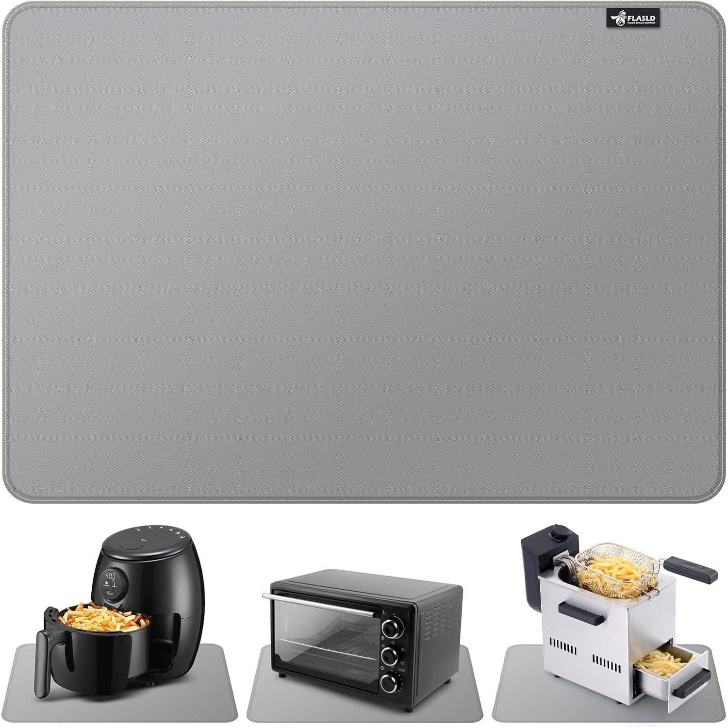 Hitzebeständige Silikonmatte 40x60cm Grau Für Küchenarbeitsplatten