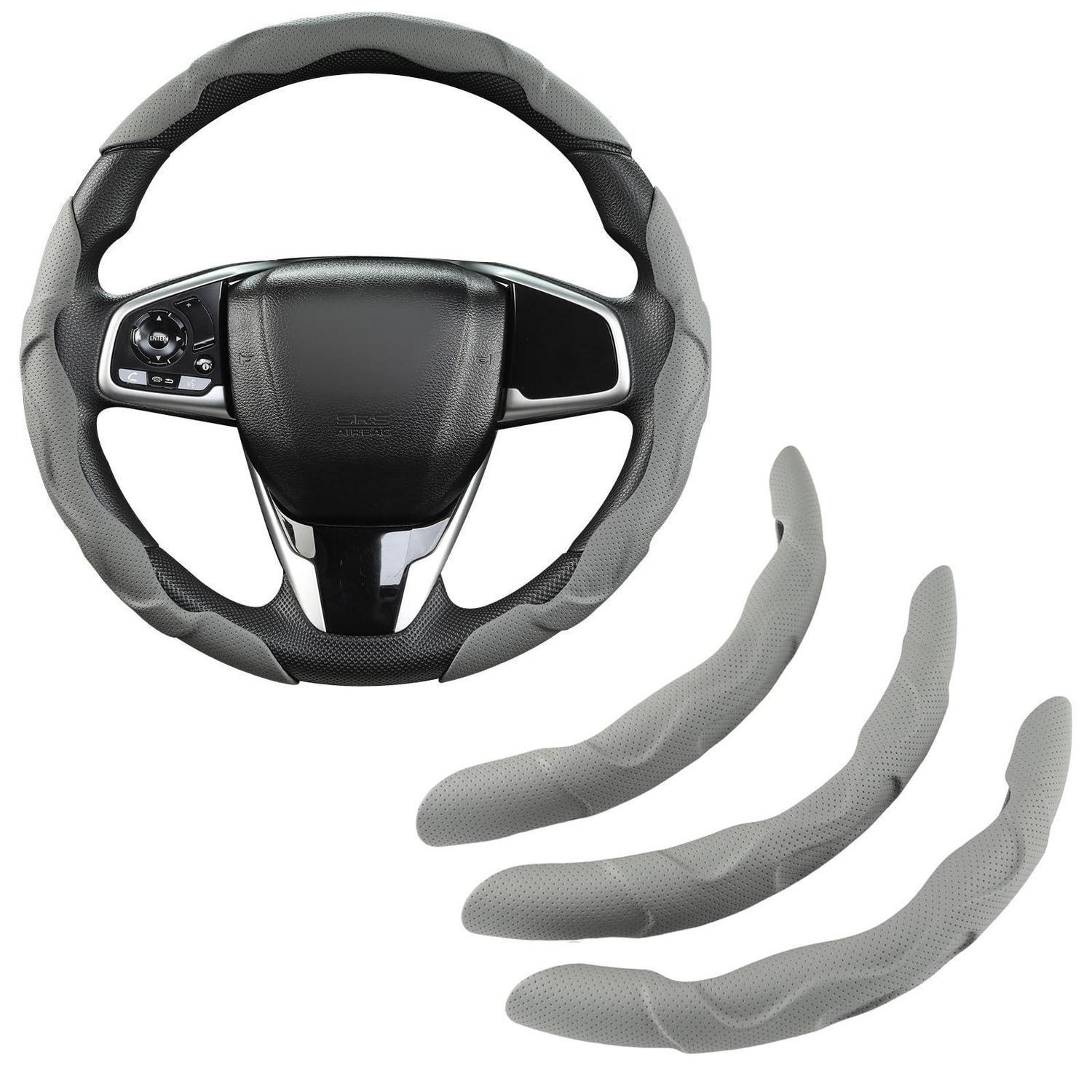 3-teiliger Lenkradbezug Aus Leder, 3d-design, Universell Für 99% Autos