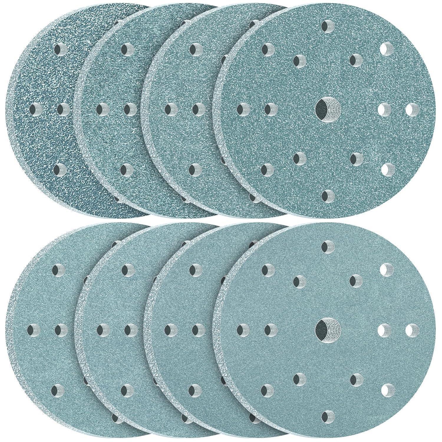 Schleifpapier 150mm Klett 80 Stück Körnung Mix 15 Loch Für Exzenterschleifer