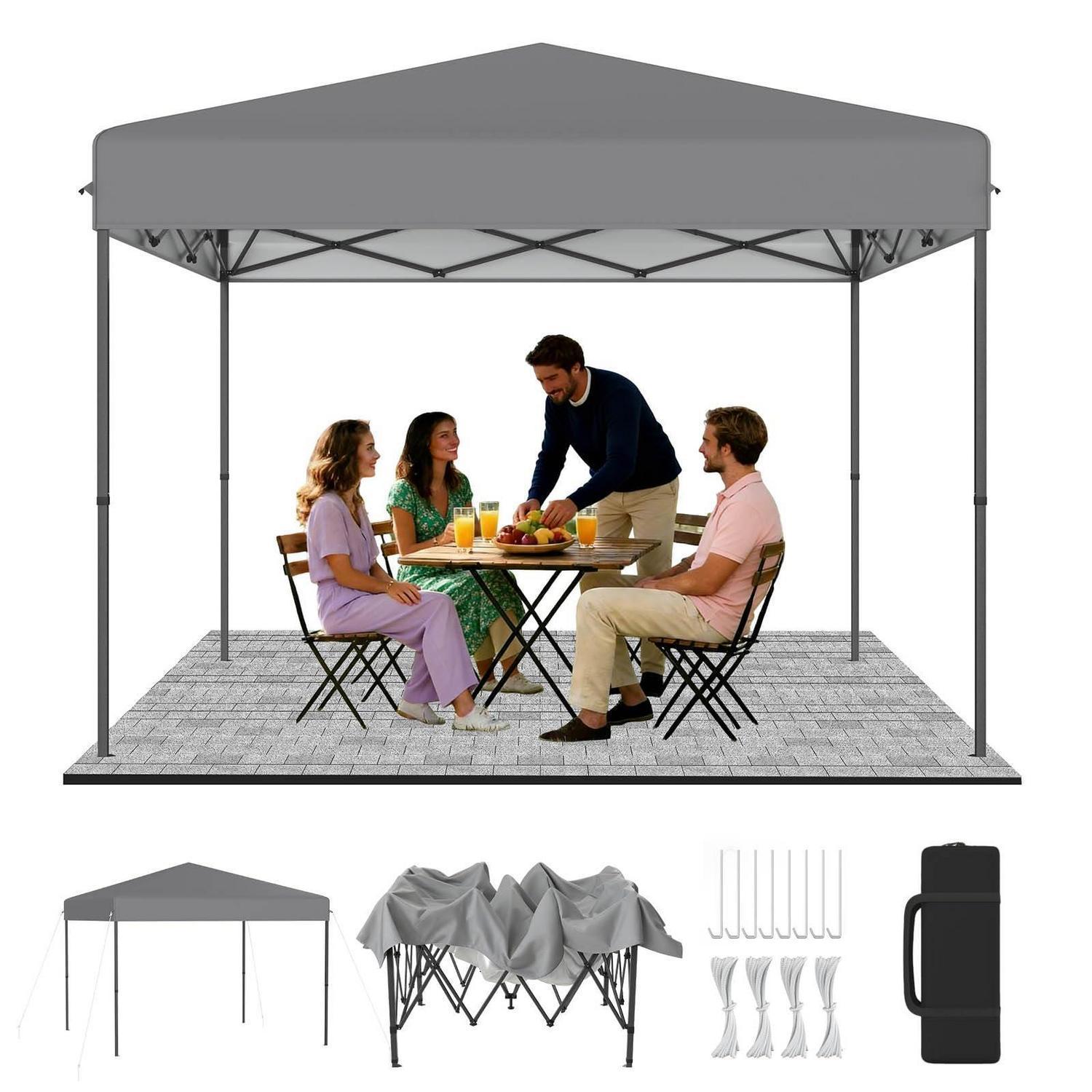 Faltpavillon 3x3m Mit One-touch Lift, Höhenverstellbar, Inkl. Tragetasche