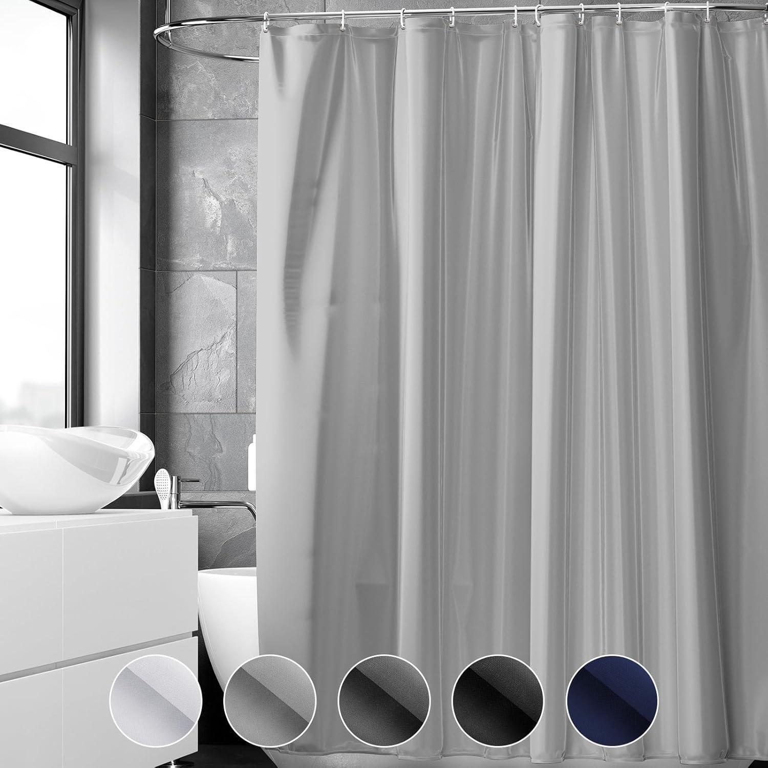 Duschvorhang 120x180 Cm, Grau, Anti-schimmel, Wasserabweisend, Waschbar