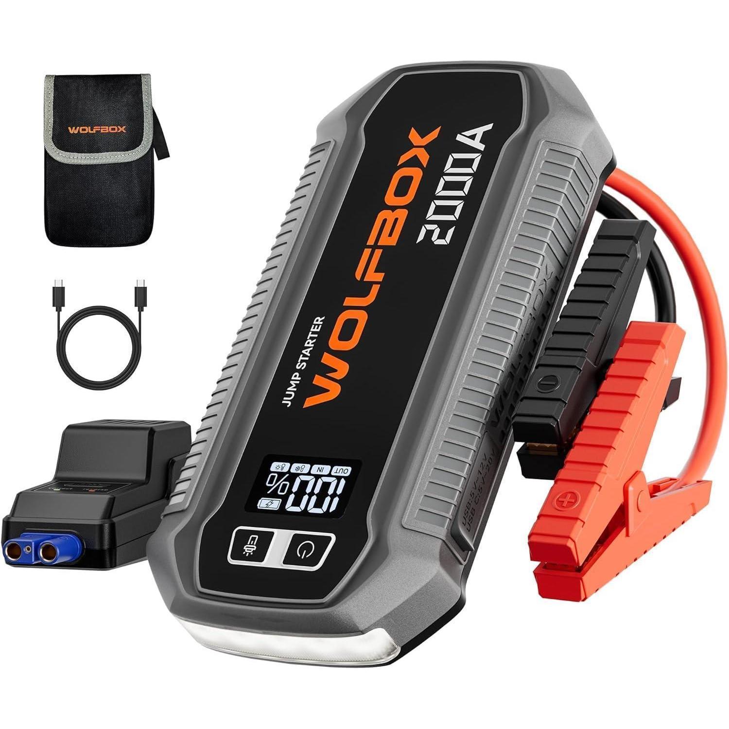 Starthilfe Powerbank 2000a Mit Led-taschenlampe Und Hd Lcd-display