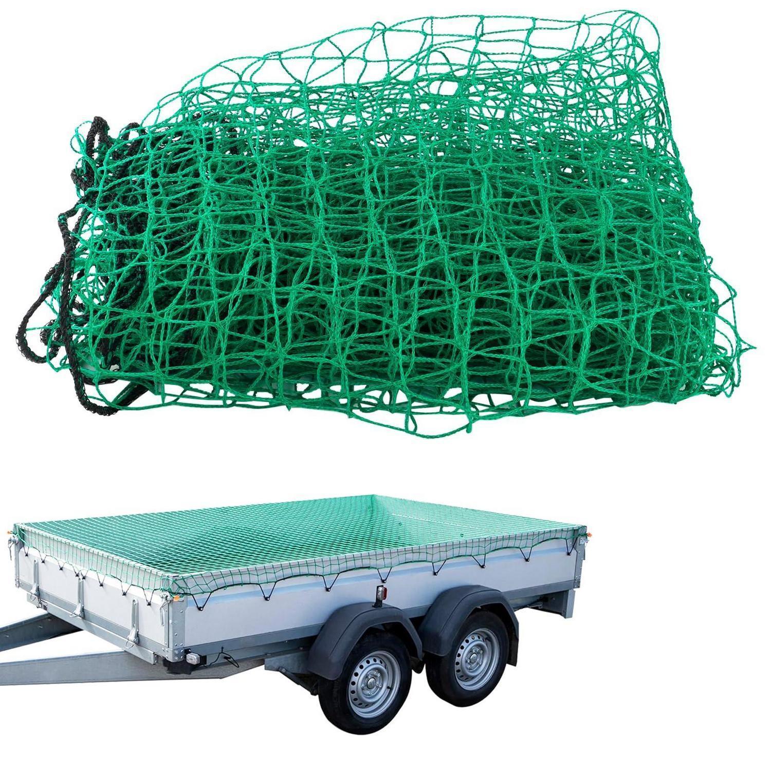 Anhängernetz 2x3m Grün - Ladungssicherung Für Anhänger & Pritschenwagen