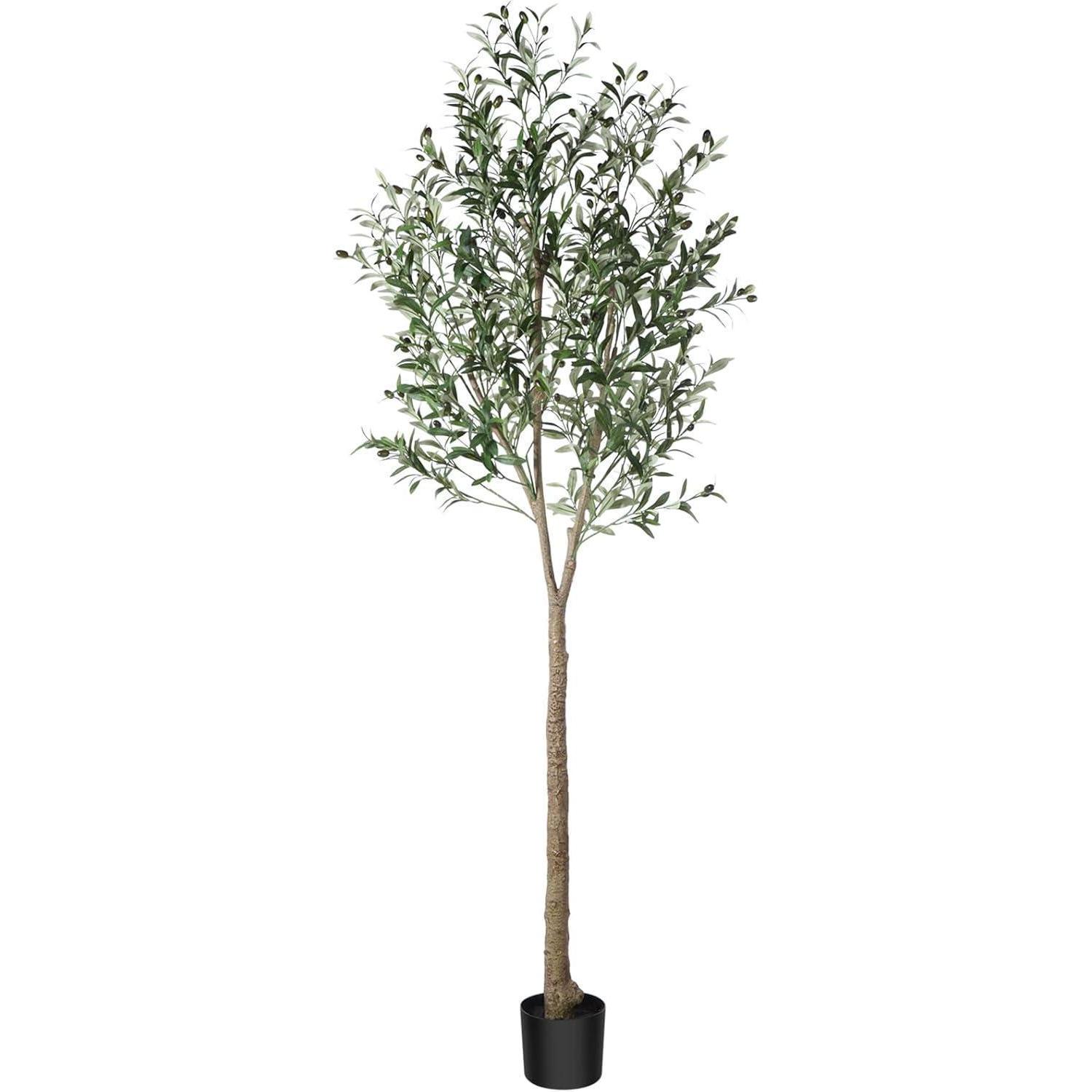 Künstlicher Olivenbaum 210cm Mit Früchten, Pflegeleicht, Für Innen & Außen
