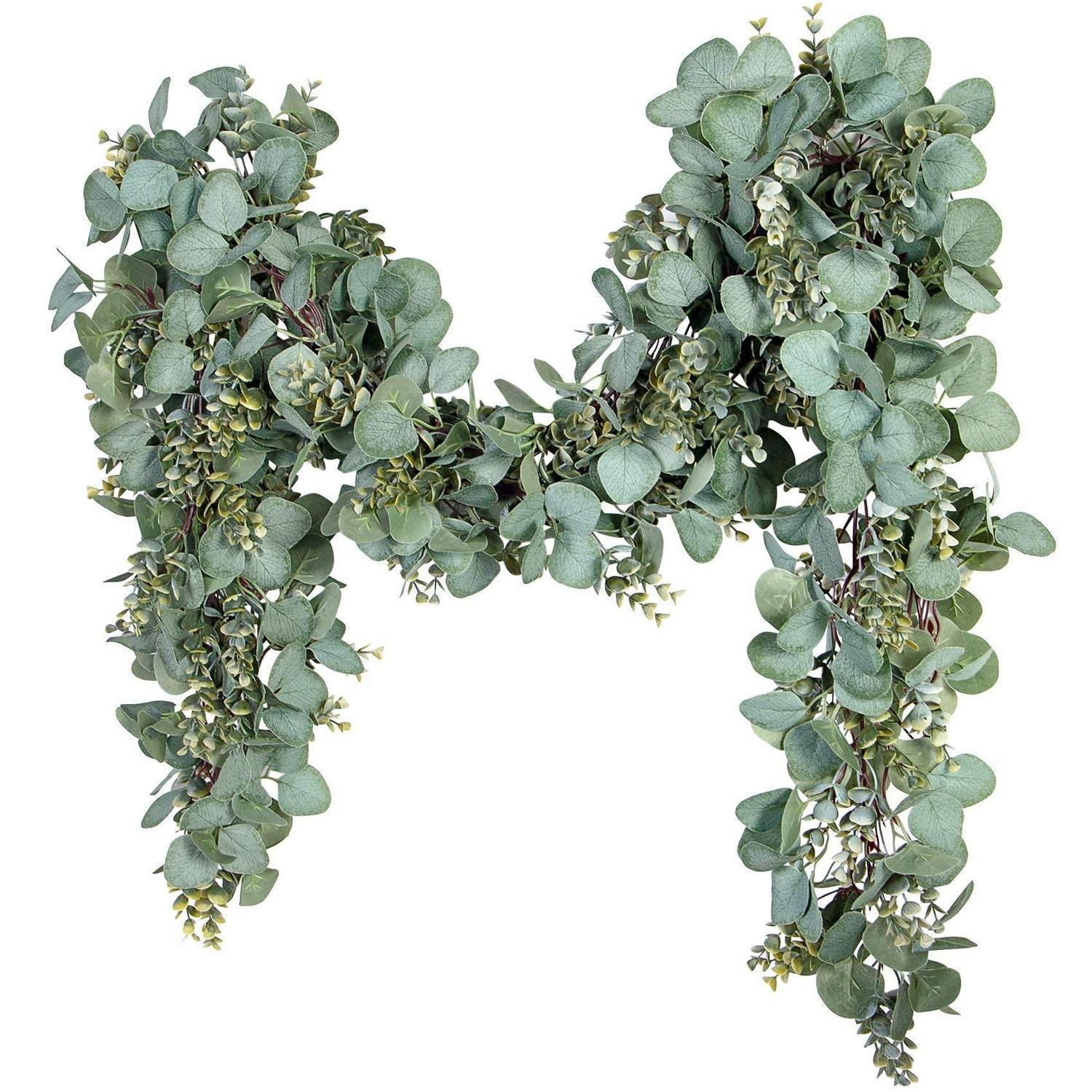 Künstliche Eukalyptus Girlande 2m Mit Buchsbaum Blättern, Deko Für Hochzeit & Zuhause