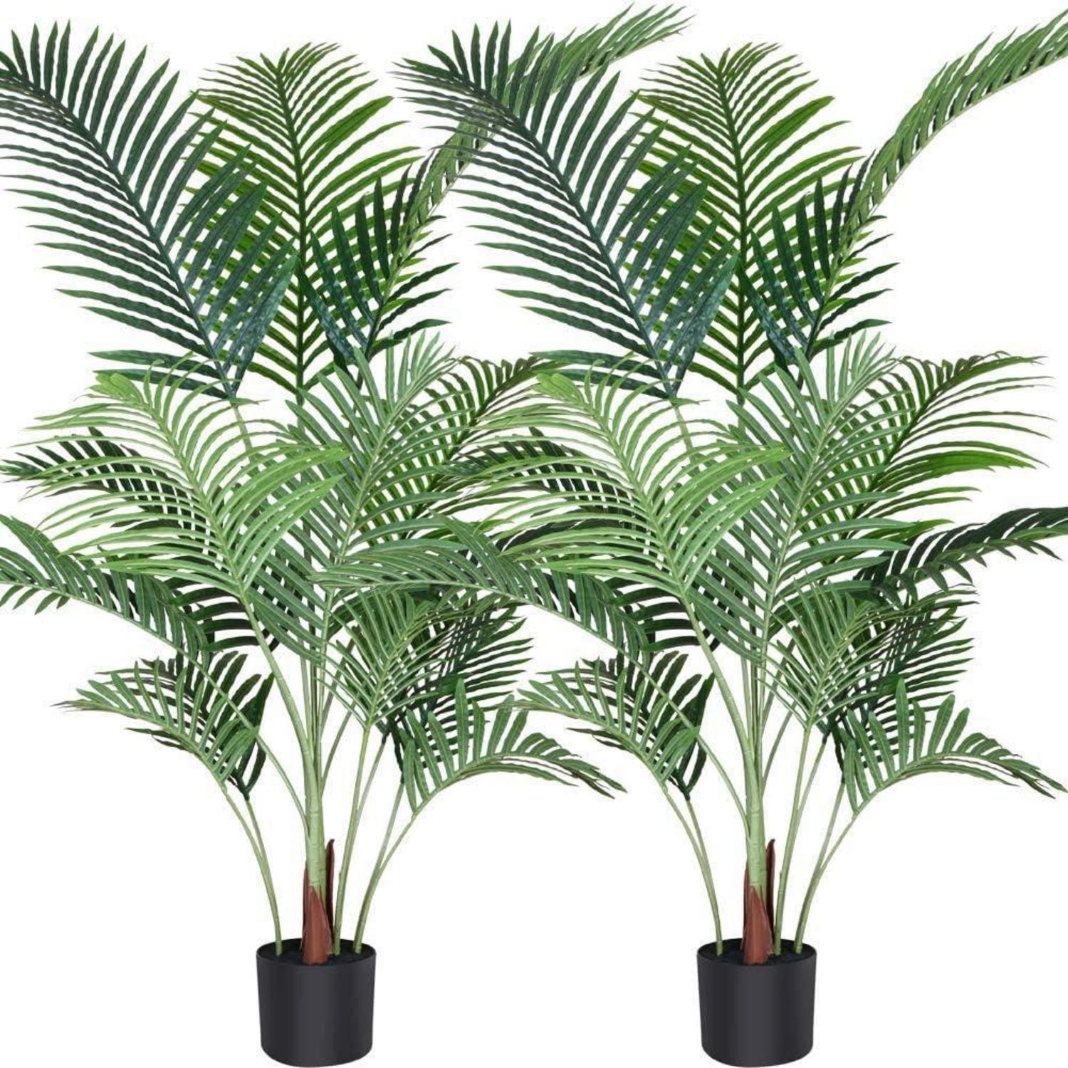 Künstliche Areca Palme 140 Cm, 2 Stück, Für Innen & Außen, Realistisch, Pflegeleicht