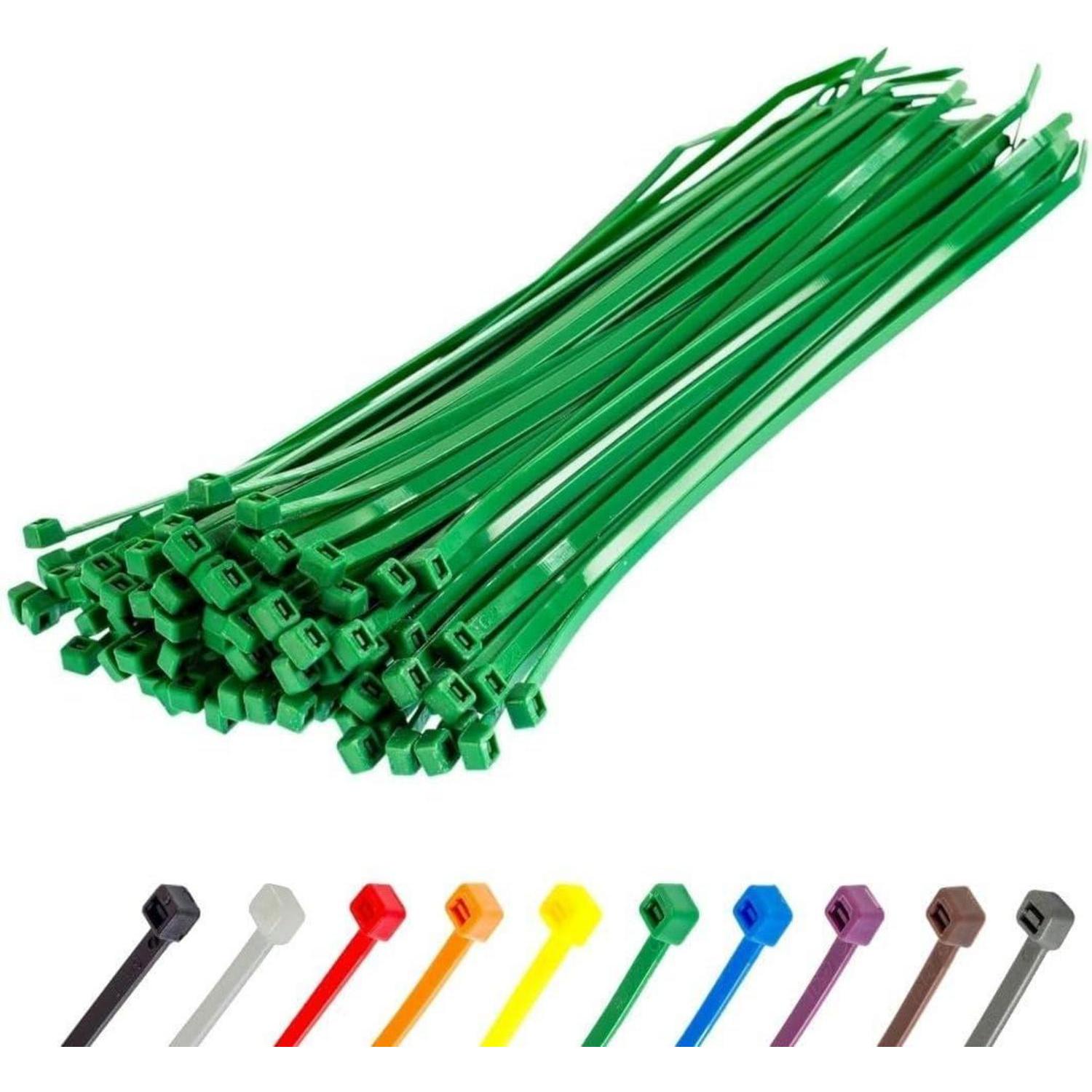 Kabelbinder 100 Stück Grün 300mm Uv-beständig 22,2kg Zugfestigkeit