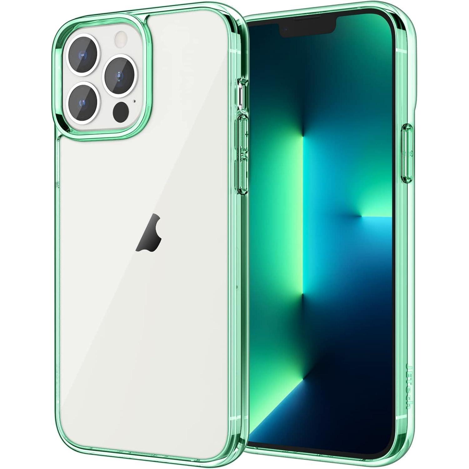 Schutzhülle Für Iphone 13 Pro 6,1 Zoll, Stoßfest, Kratzfest, Transparent, Nachtgrün