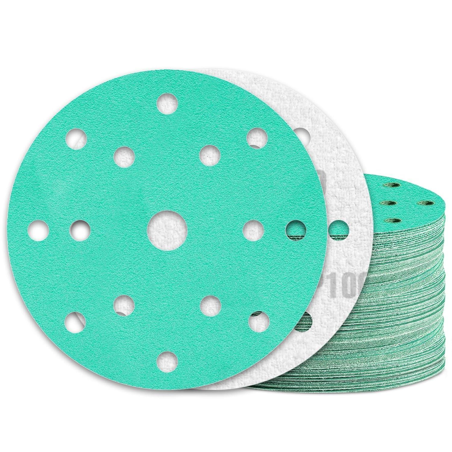 Schleifpapier 150mm Klett 100er Körnung 15 Loch 60 Stück