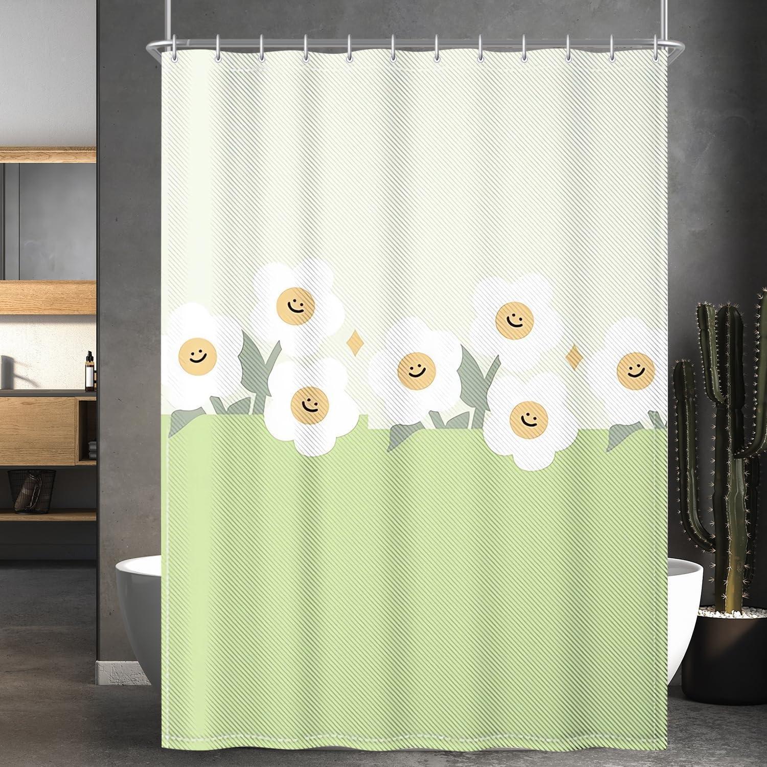 Duschvorhang 120x200 Cm, Wasserabweisend, Schimmelresistent, Waschbar, Mit Haken