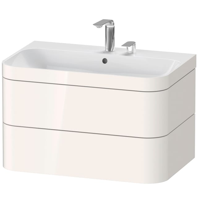Duravit Möbelwaschtisch-Unterschrank Happy D.2 Plus 77,5x49cm, 2 HL, we hgl, 2 Schubkästen