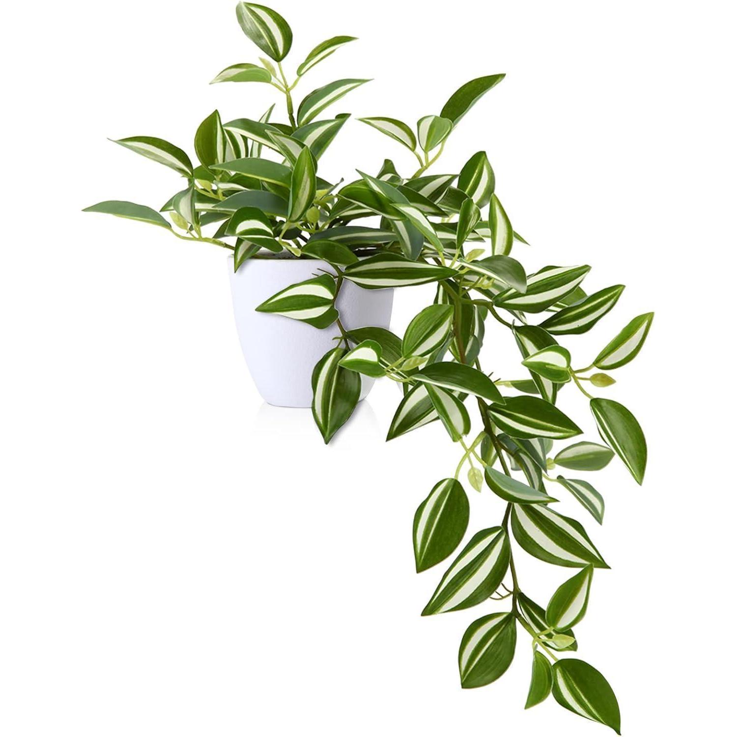Künstliche Pflanze 38cm Grün Mit Topf Für Wohnzimmer & Balkon