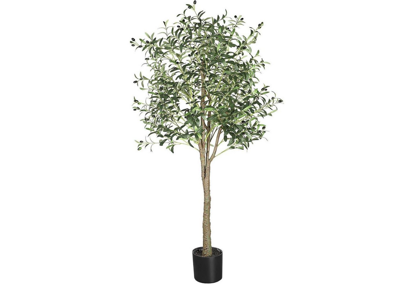 Künstlicher Olivenbaum 180cm Mit Früchten, Kunstpflanze Für Wohnzimmer & Büro