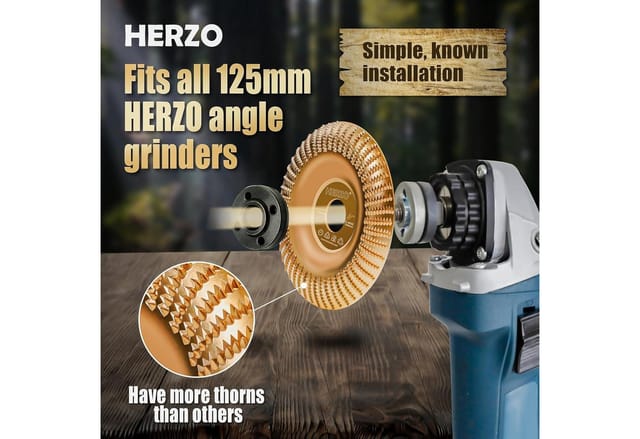 Holz Schleifscheibe 125mm Für Winkelschleifer, 2 Stück, Kohlenstoffstahl Frässcheibe