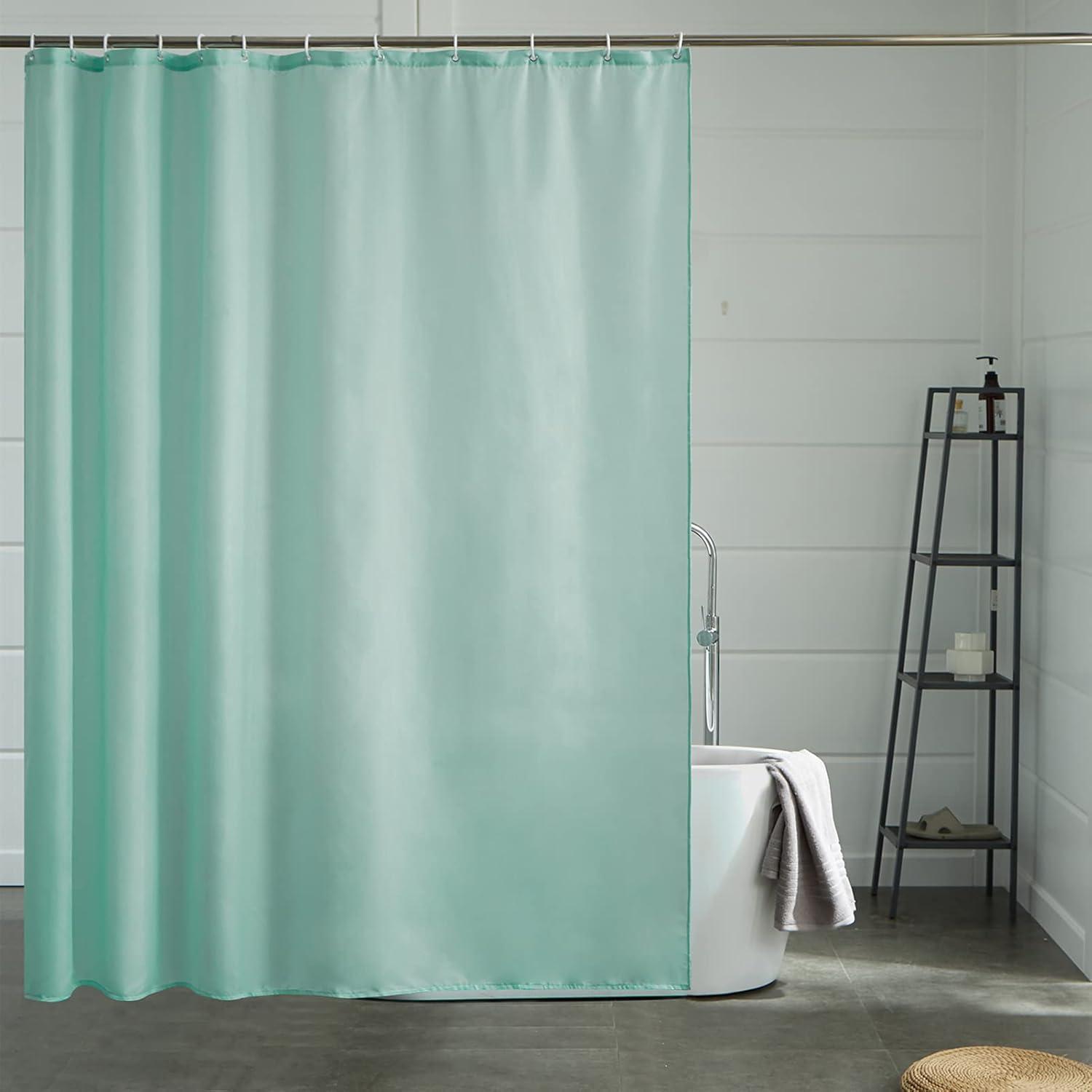 Textiler Duschvorhang 180x180 Cm, Schimmelresistent, Wasserabweisend, Waschbar, Minzgrün