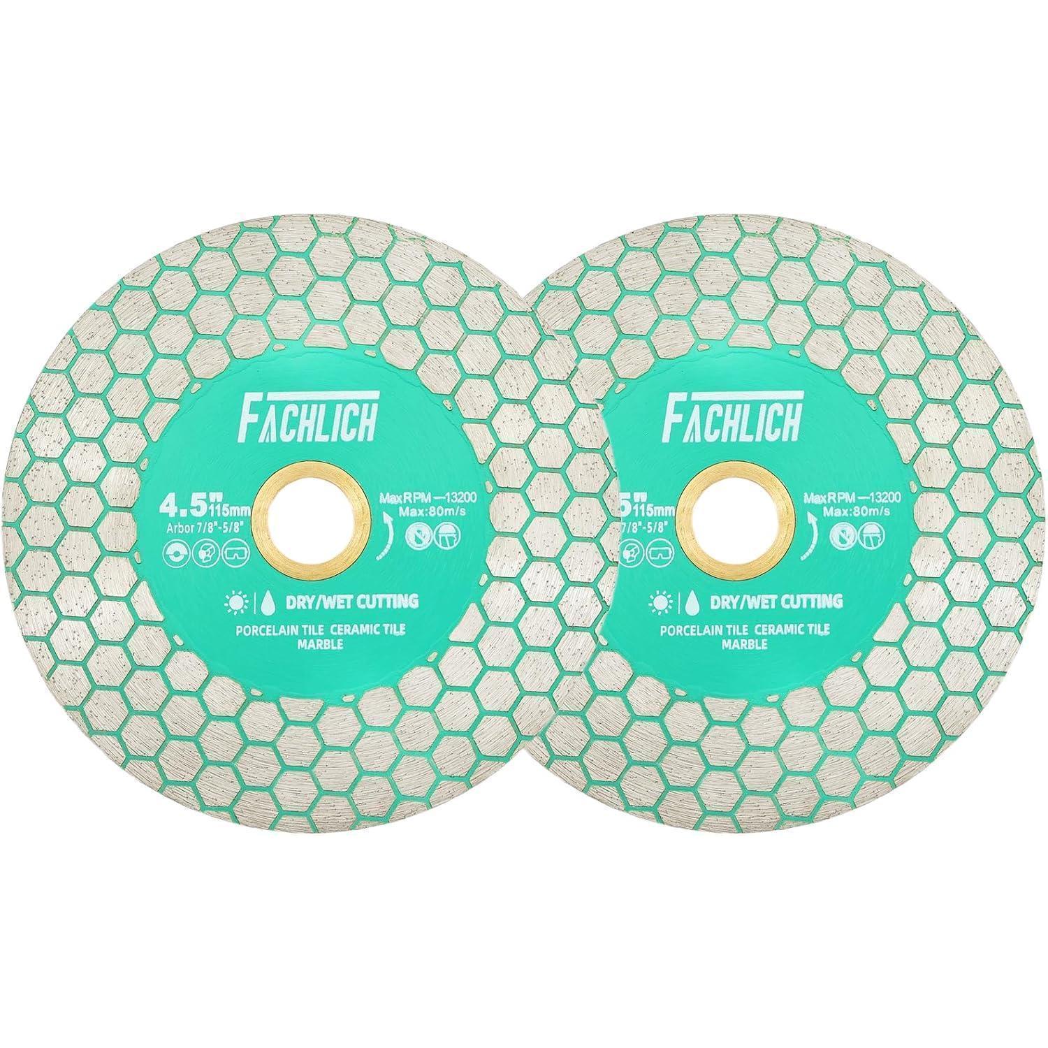 Diamant-trennscheiben 115mm Für Winkelschleifer, 2 Stück, Für Fliesen & Marmor