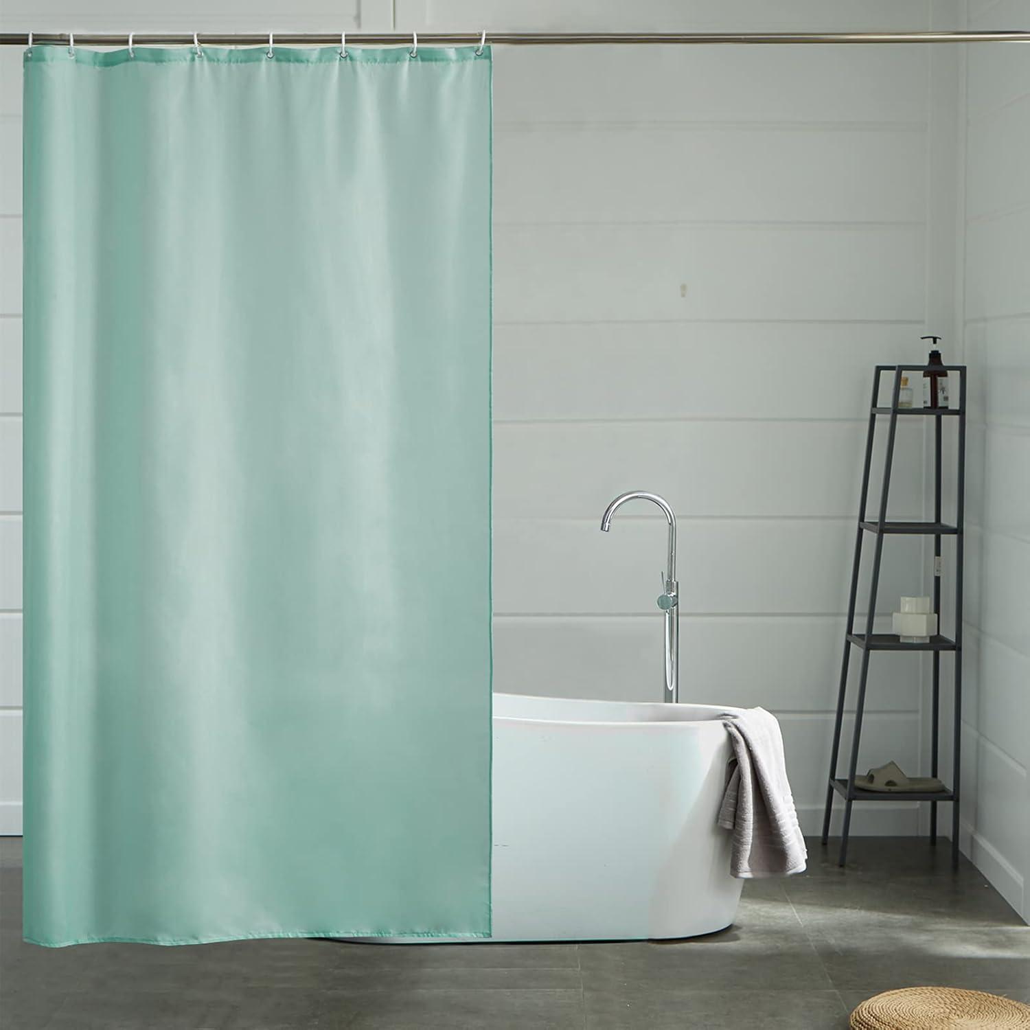 Textil Duschvorhang 120x180 Cm Minzgrün, Schimmelresistent, Wasserabweisend, Waschbar