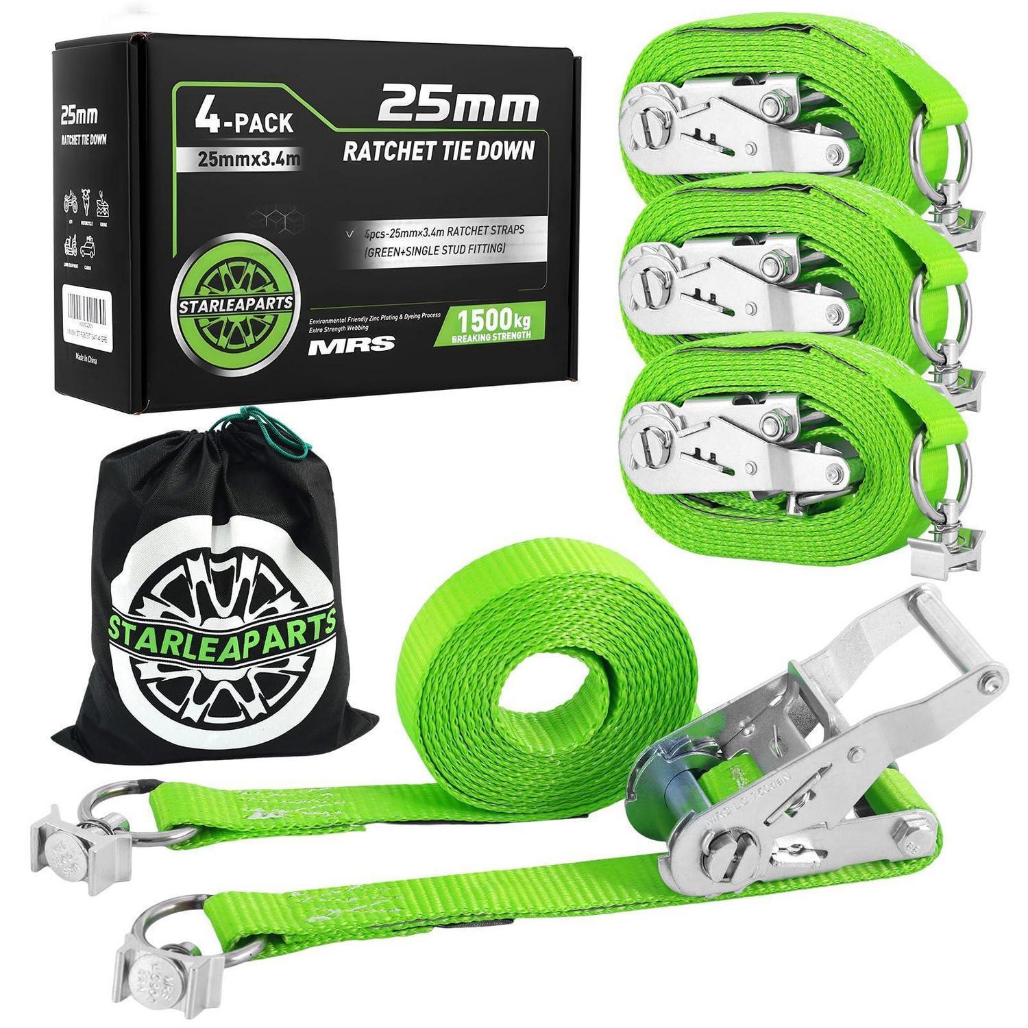 4er-pack Spanngurte Für Airlineschiene, 3,4m X 25mm, 1500kg Bruchlast