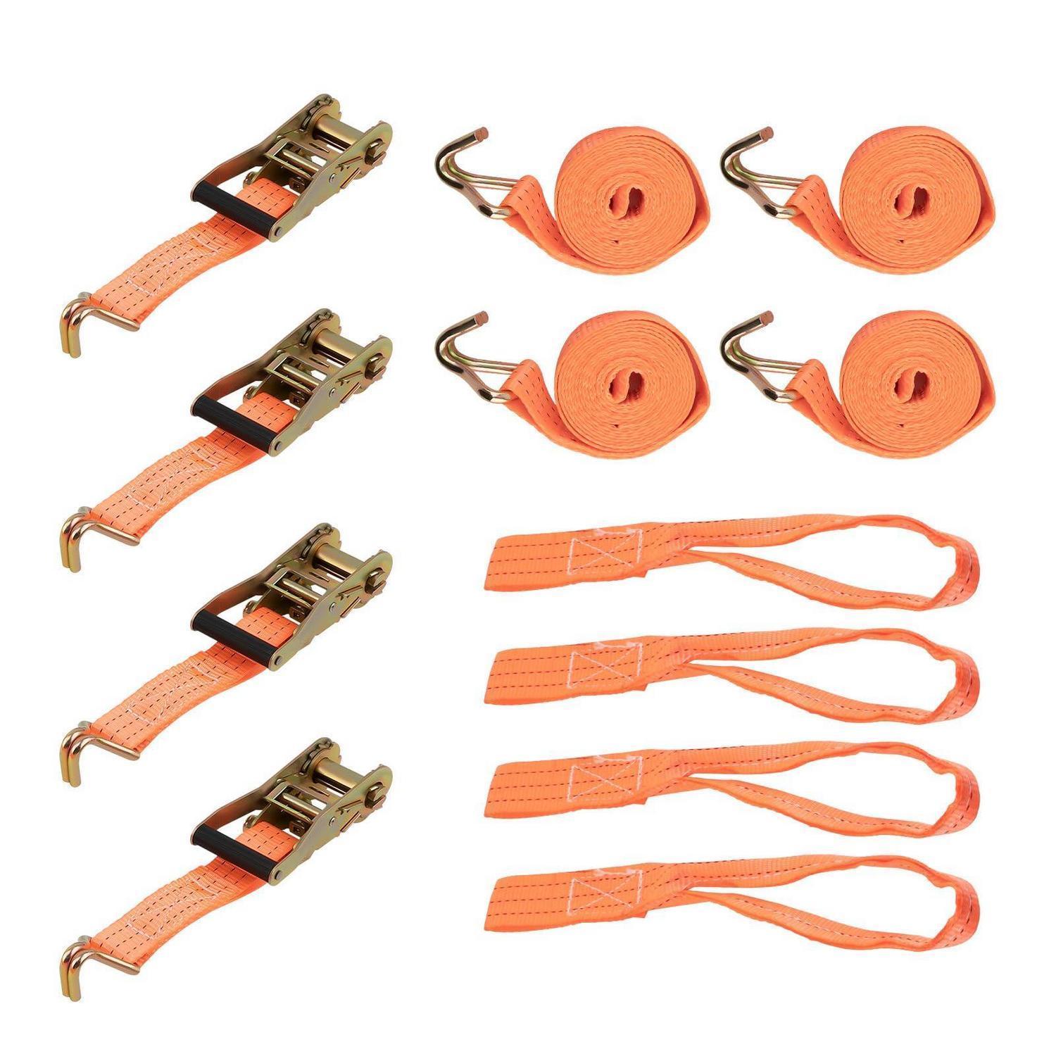 4x Spanngurte 3m 2000kg Mit Ratsche Und Haken, 35mm, En 12195-2