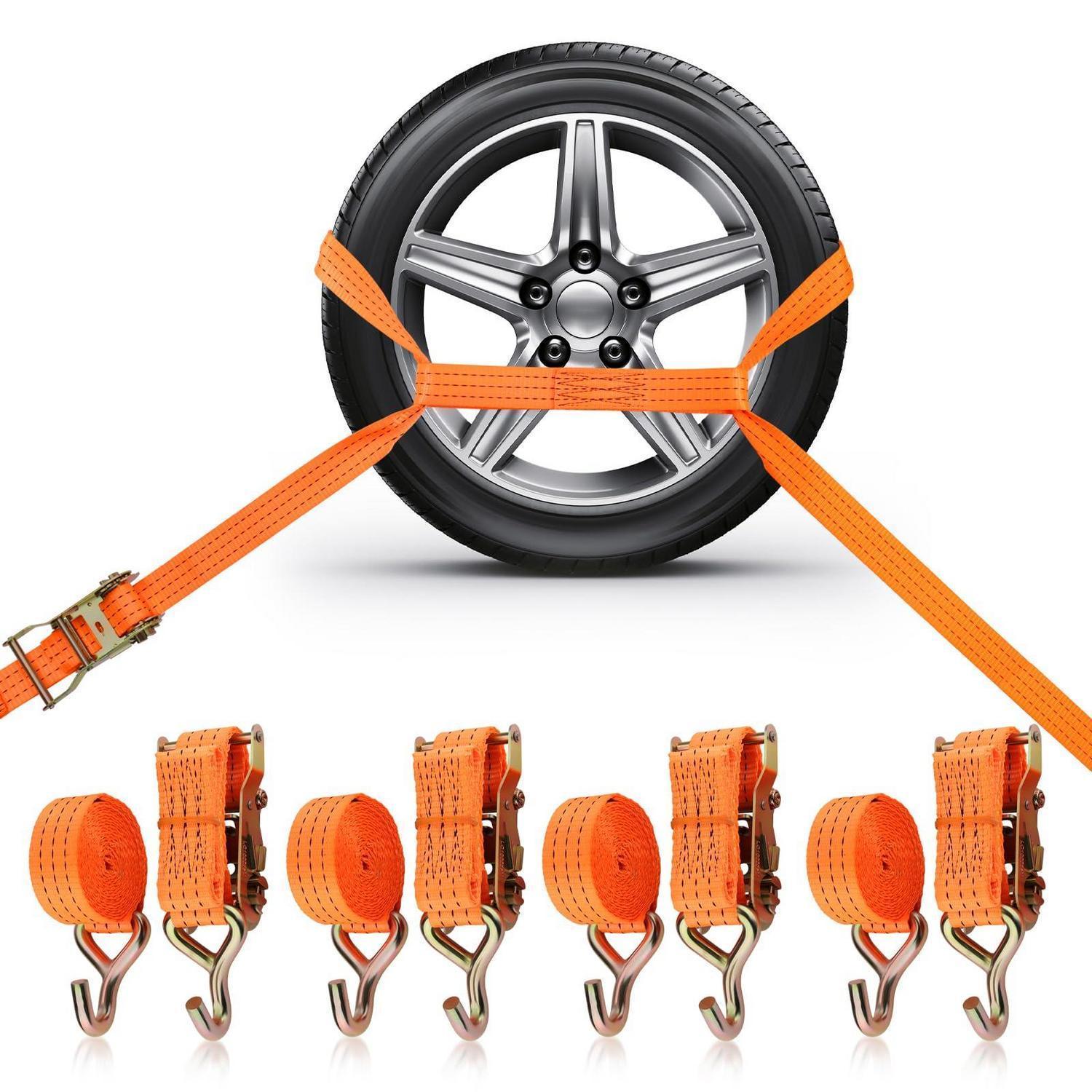 4x Spanngurte Autotransport 3m 35mm Radsicherung Mit Haken 2000 Dan