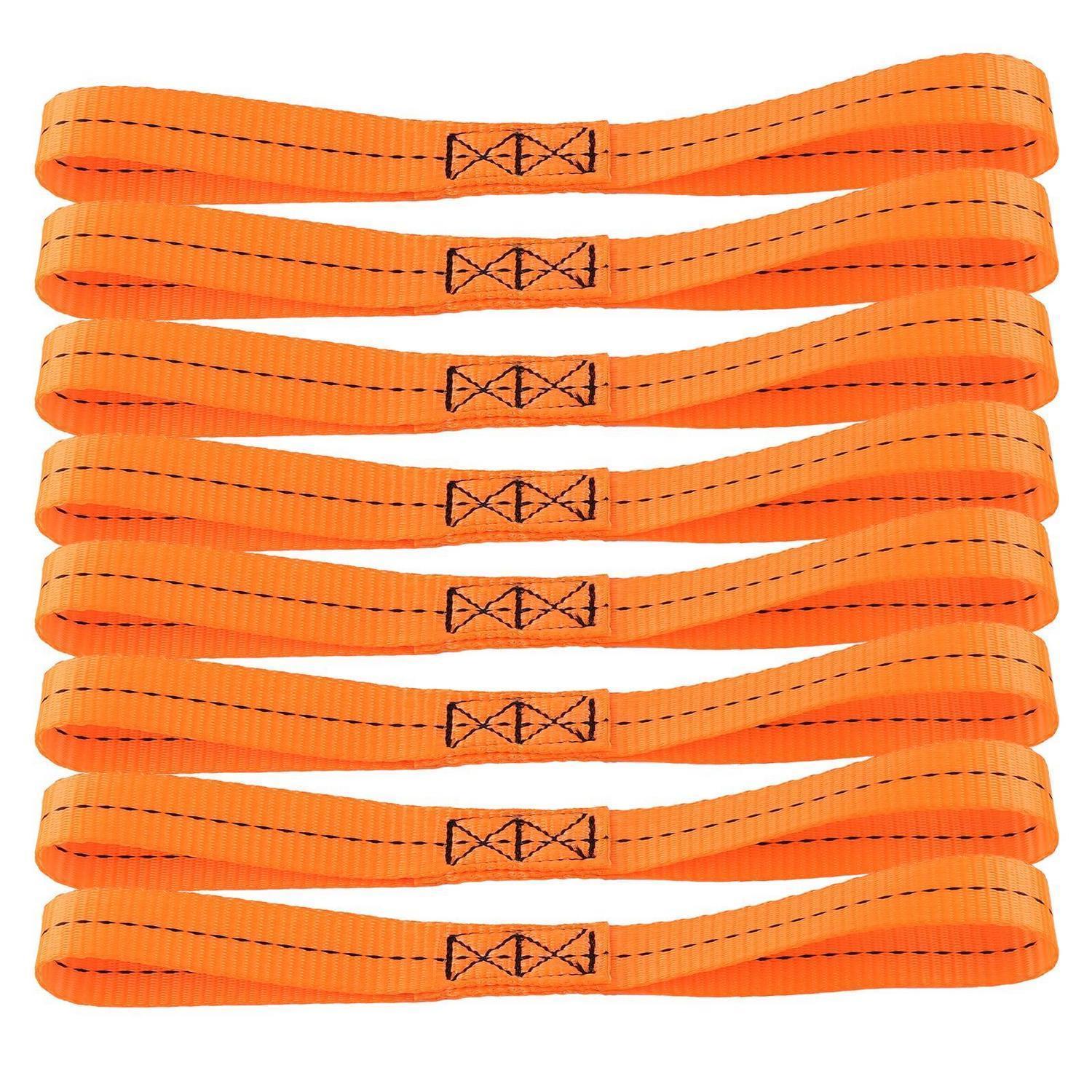 8x Zurrschlaufen 30cm, 25mm Breit, Für Auto & Motorrad, Ladungssicherung