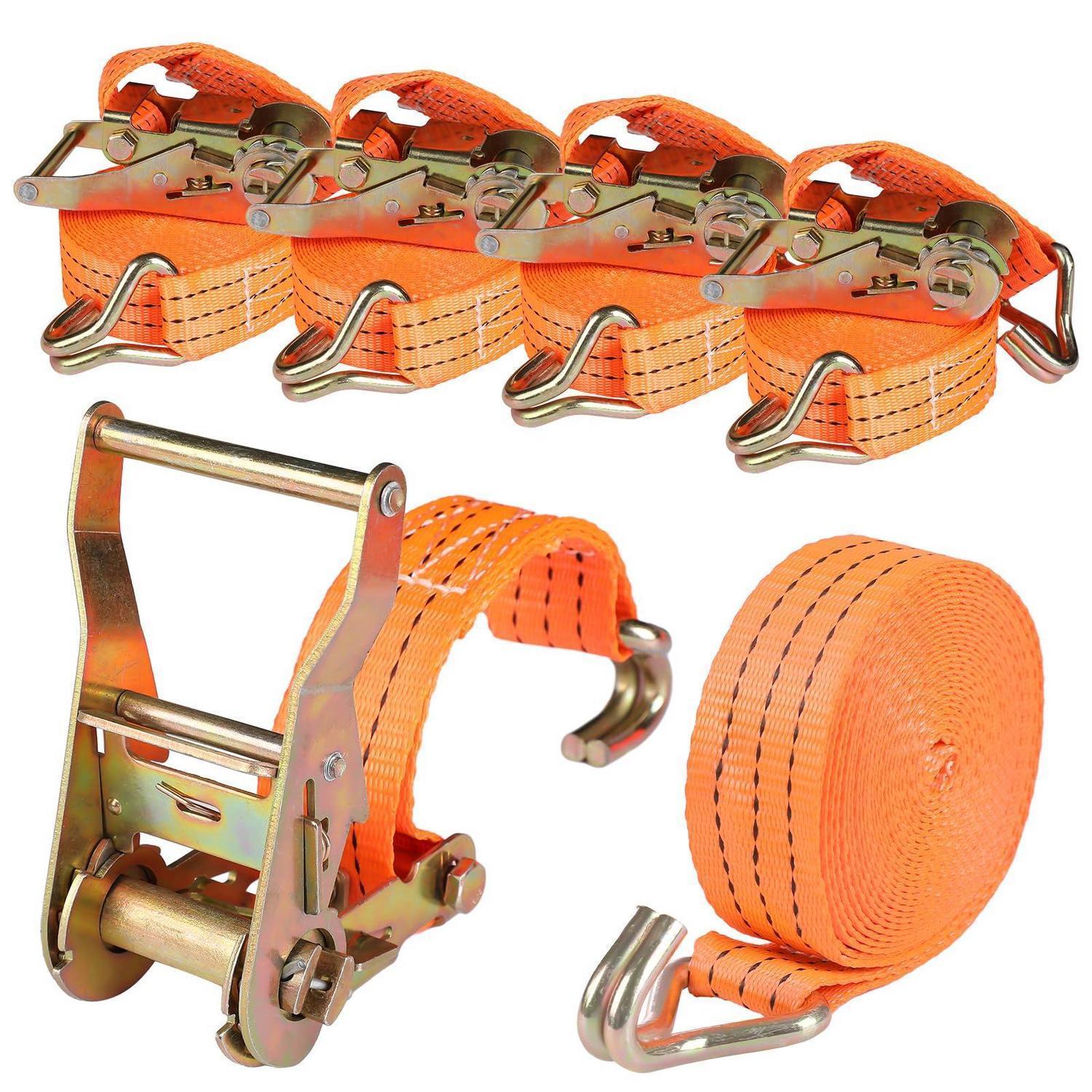 4er Set Spanngurte Mit Ratsche Und Haken 6m 40mm 3000kg Zurrgurte Für Ladungssicherung