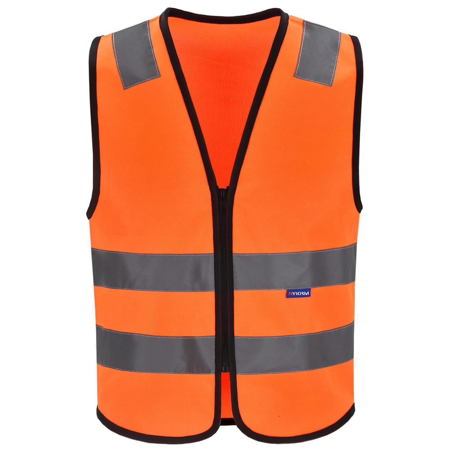 Warnweste Mit Reißverschluss, Reflektierend, Unisex, Größe Xl, Orange