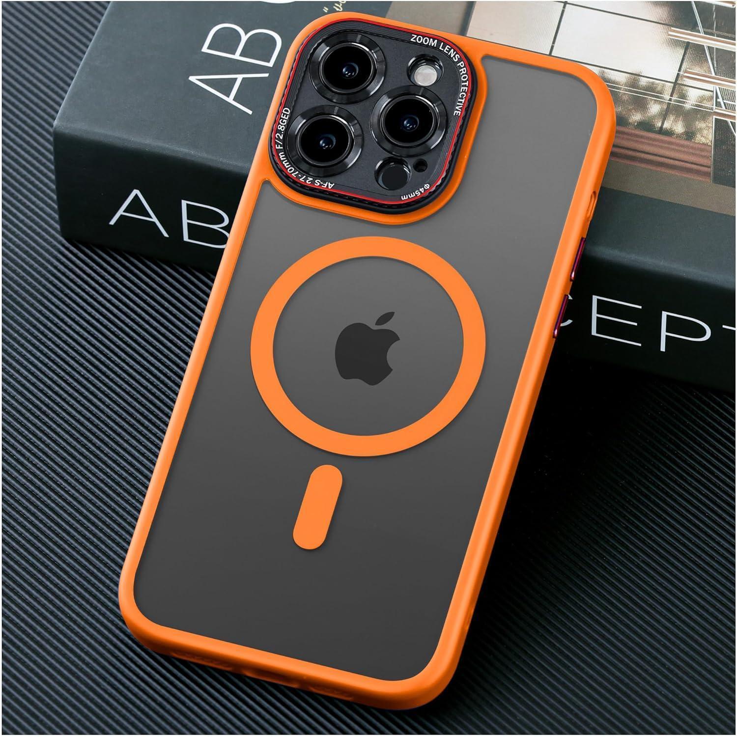 Magsafe Hülle Für Iphone 16 Pro Max, Militärschutz, Kameraschutz, Orange