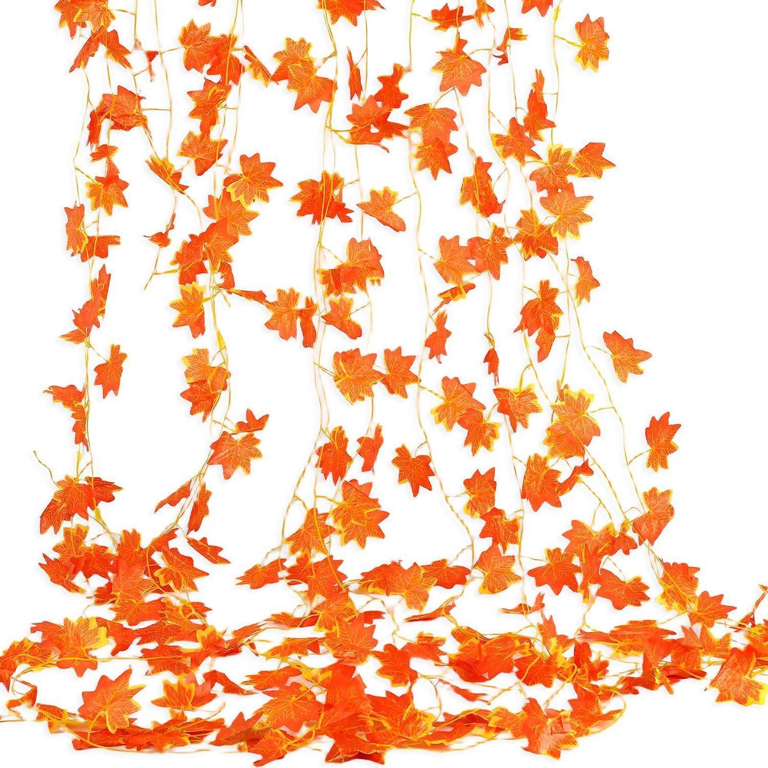Herbstgirlande 240cm Mit 12 Stück Ahornblätter Reben Für Deko