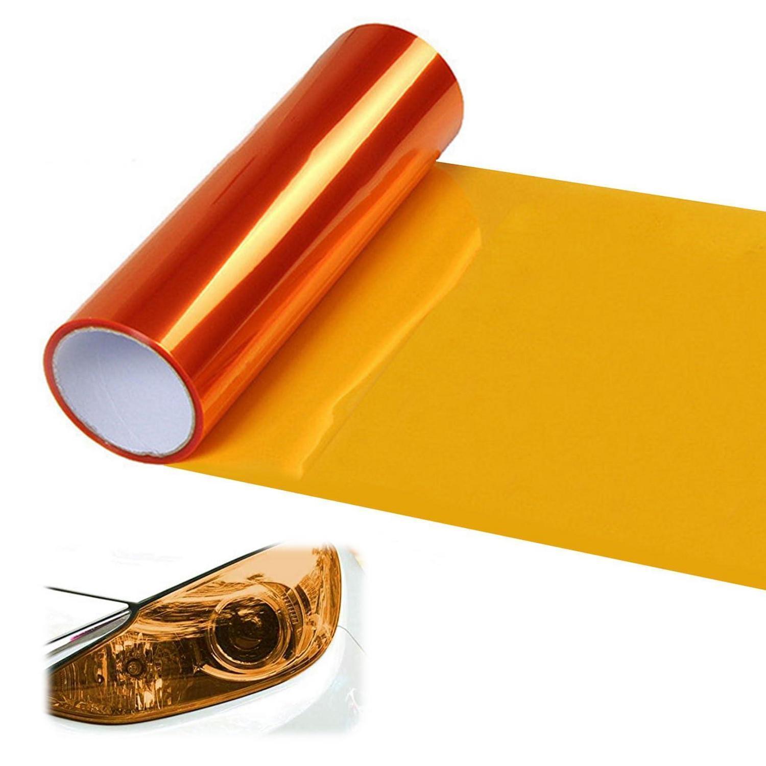 Scheinwerferfolie Orange 30x120cm, Selbstklebend, Hitzebeständig, Uv-schutz