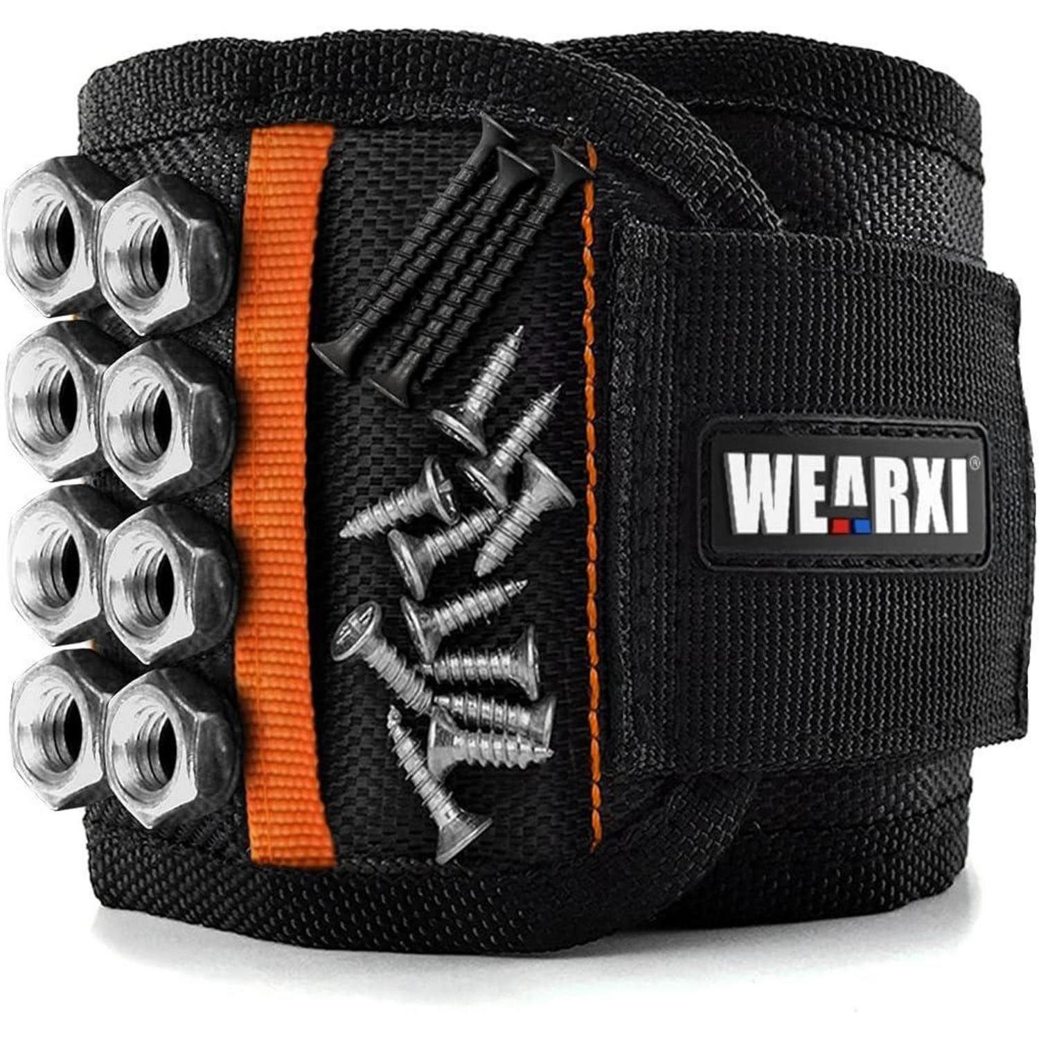 Magnetarmband Für Handwerker Mit 15 Starken Magneten, Orange