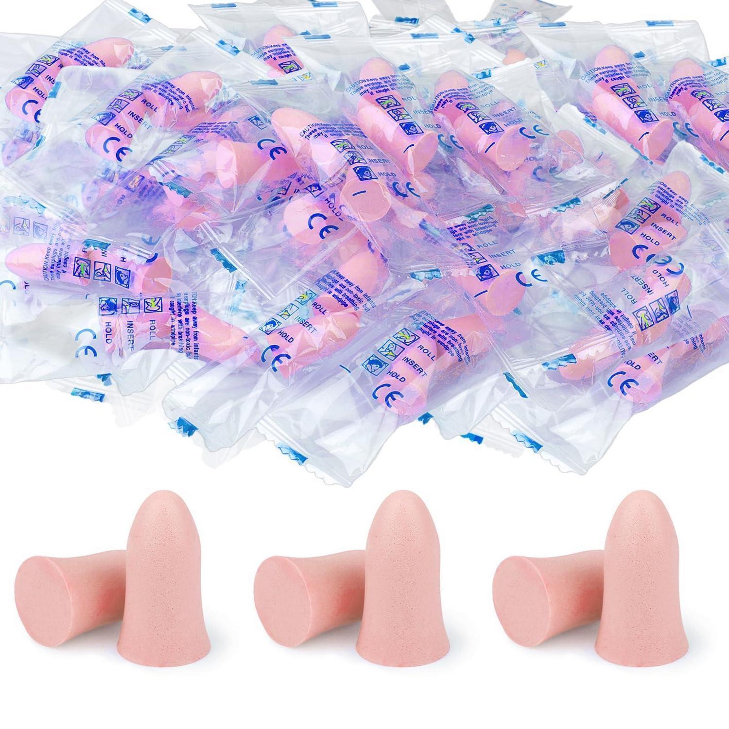 60 Paar Schaumstoff-ohrstöpsel Snr 36 Db, Rosa, Einheitsgröße