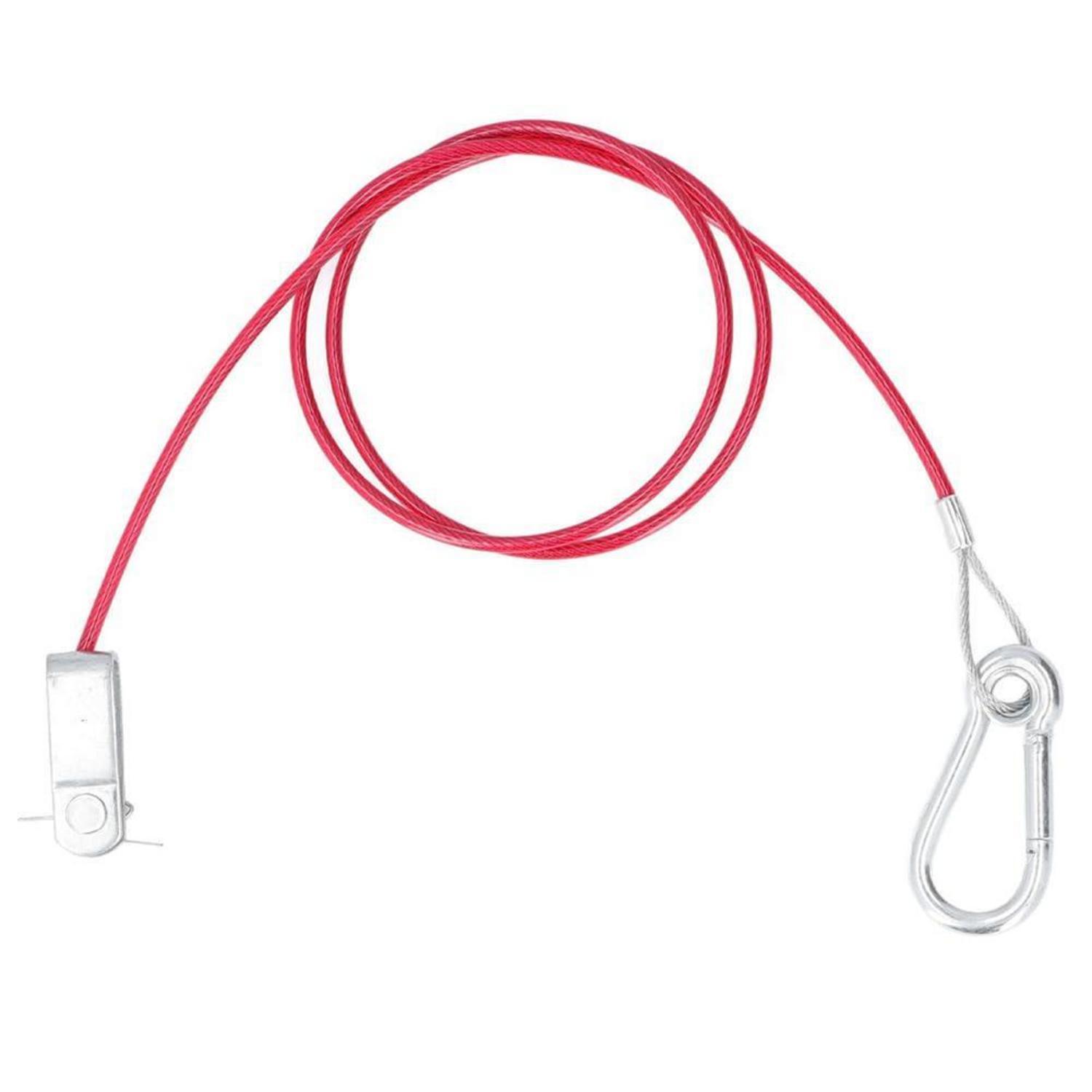 Abreisseil Für Anhänger Mit Haken, Stahlseil, Rot