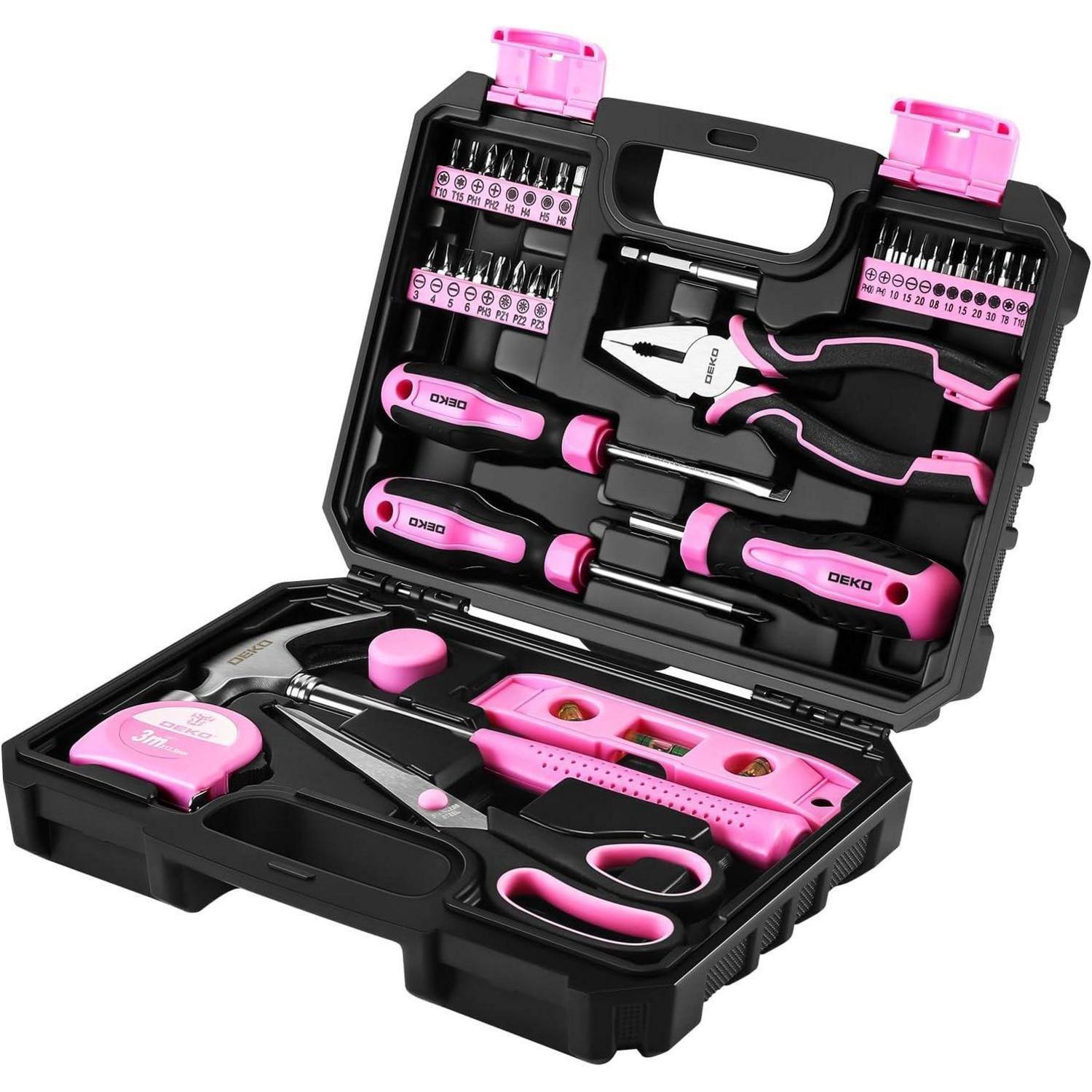 Werkzeugkoffer 42-teilig Für Haushalt Und Werkstatt, Rosa