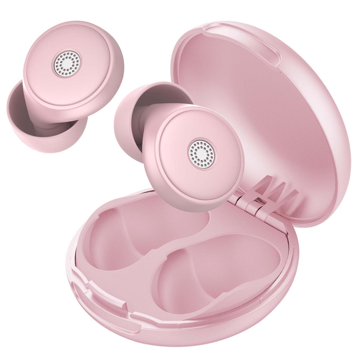 Ohrstöpsel Zum Schlafen -45db, Wiederverwendbare Silikon-ohrstöpsel Mit 8 Kappen Und Tasche, Rosa