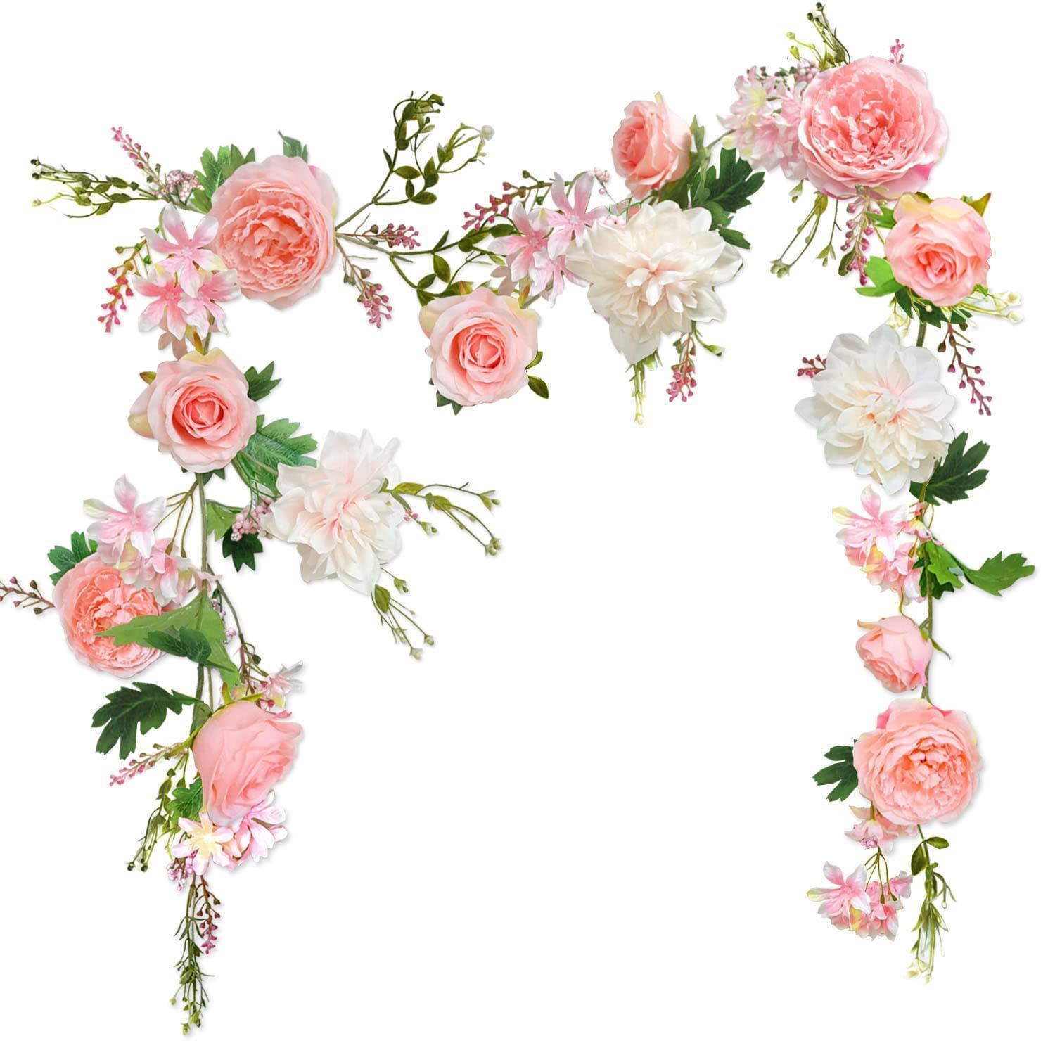 Künstliche Pfingstrosen Girlande 180cm Rosa Für Hochzeit & Deko