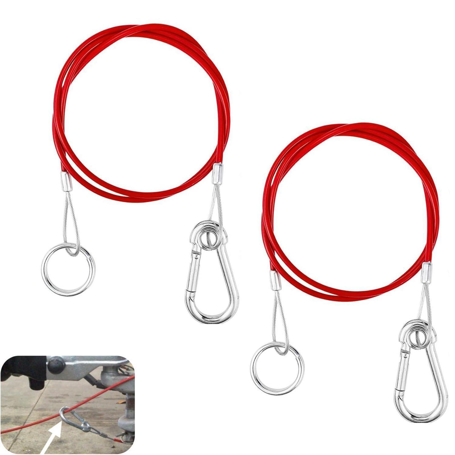 2x Abreißseil Für Anhänger, 1m Bremsseil Mit Haken, Robust