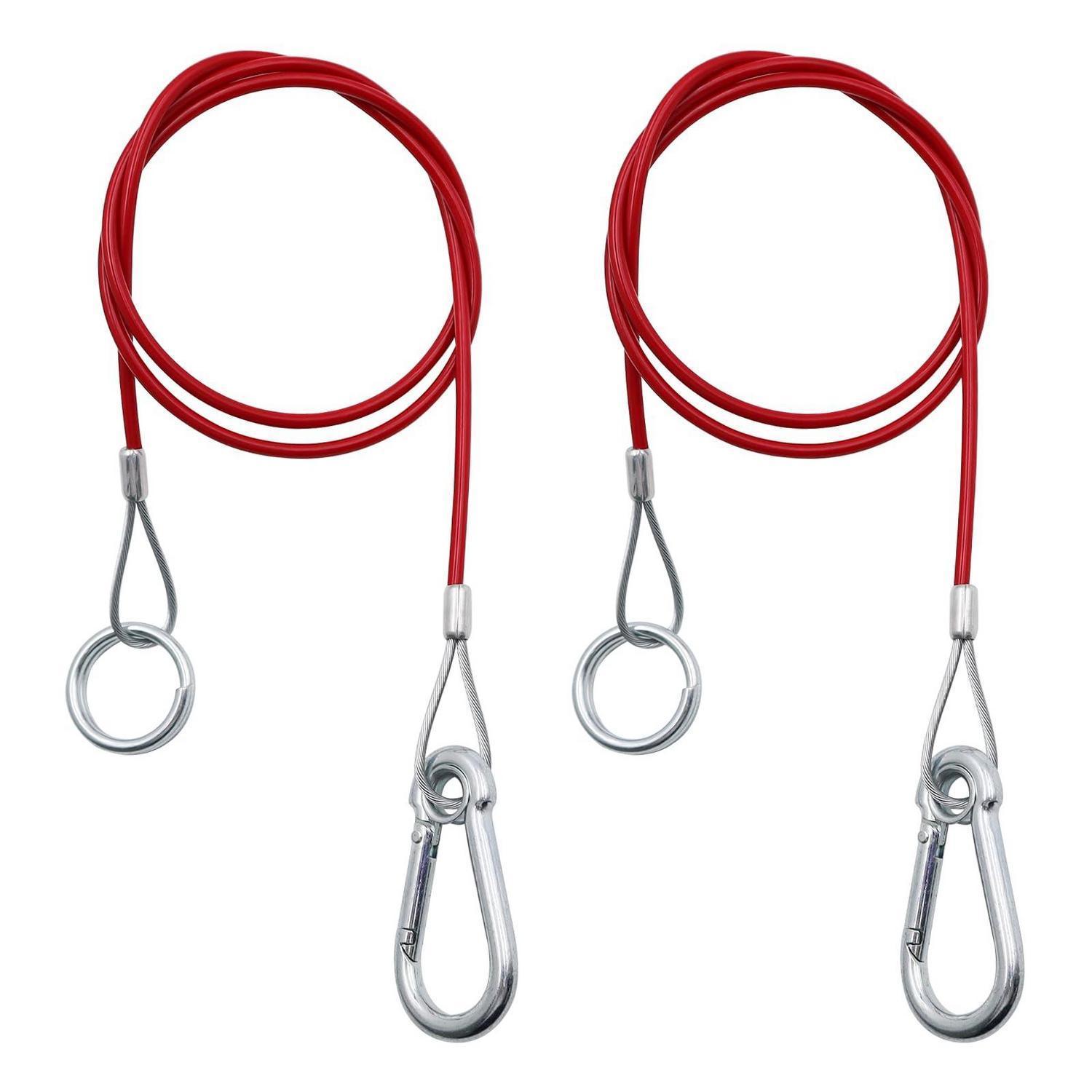 2x Abreißseil Für Anhänger 1m Mit Karabiner Und U-bügel