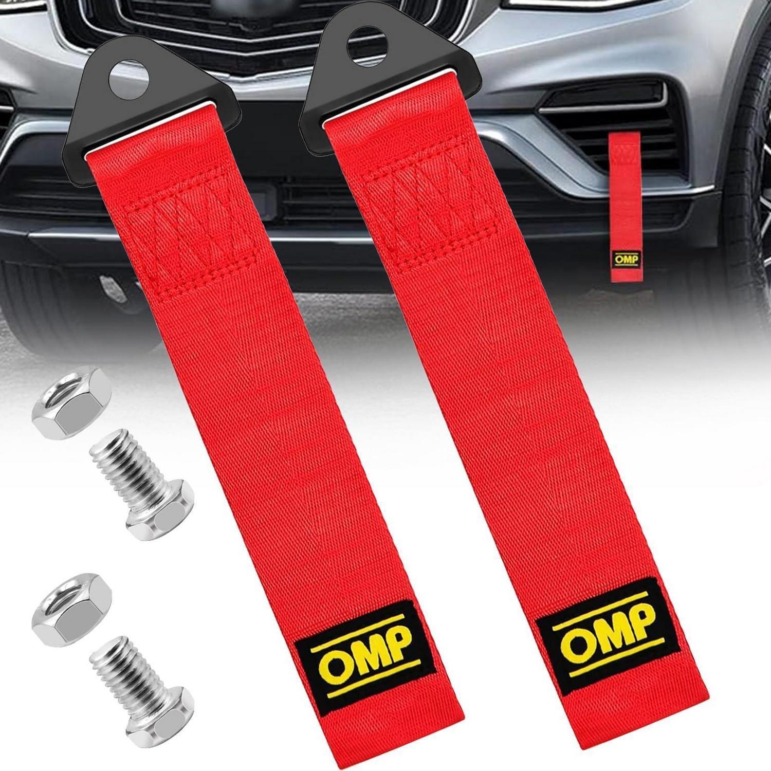 2x Abschleppseil Rot, 2 Tonnen, Nylon, Motorsport, Rallye