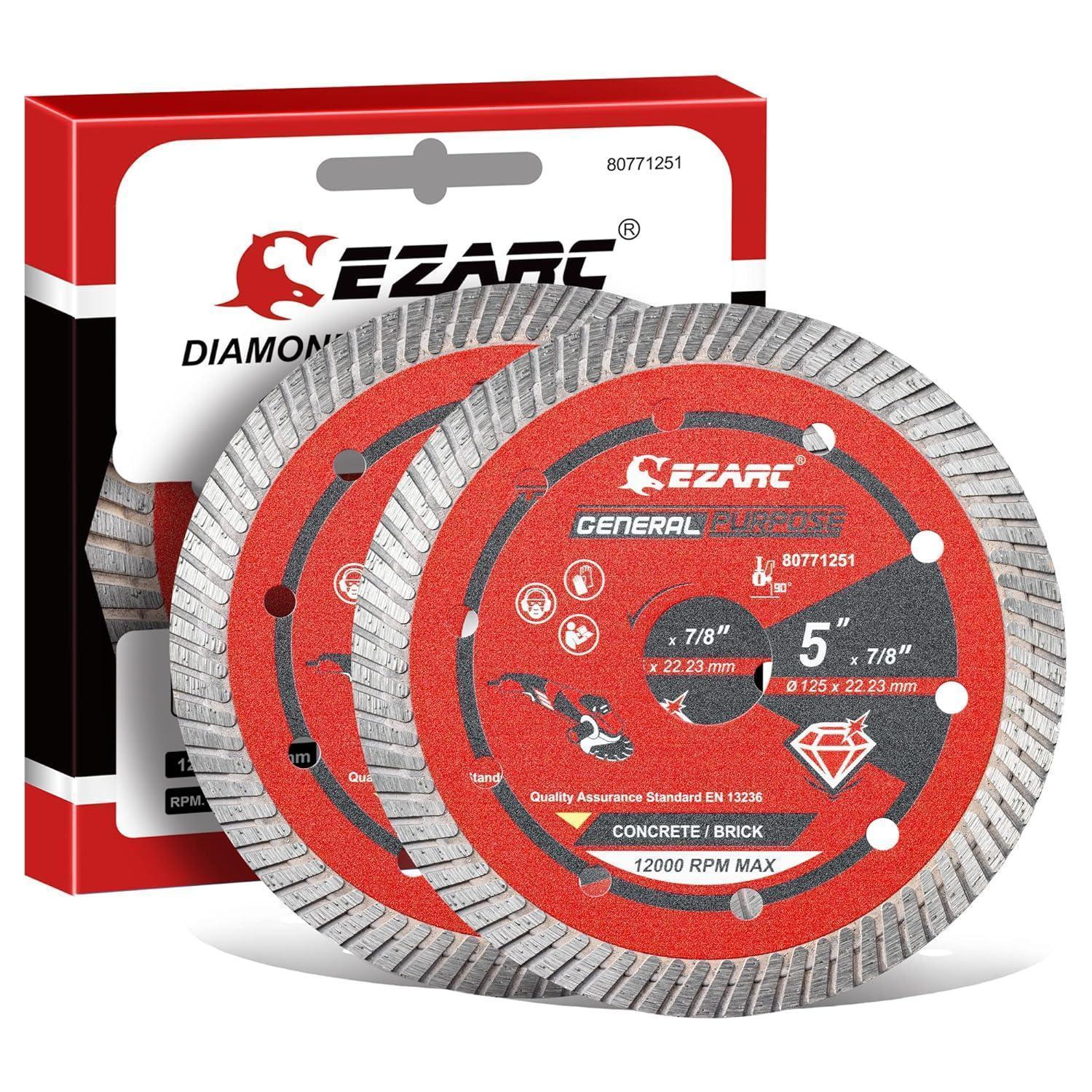 Diamanttrennscheibe 125mm Turbo Für Winkelschleifer, Granit, Beton, Ziegel (2er-pack)
