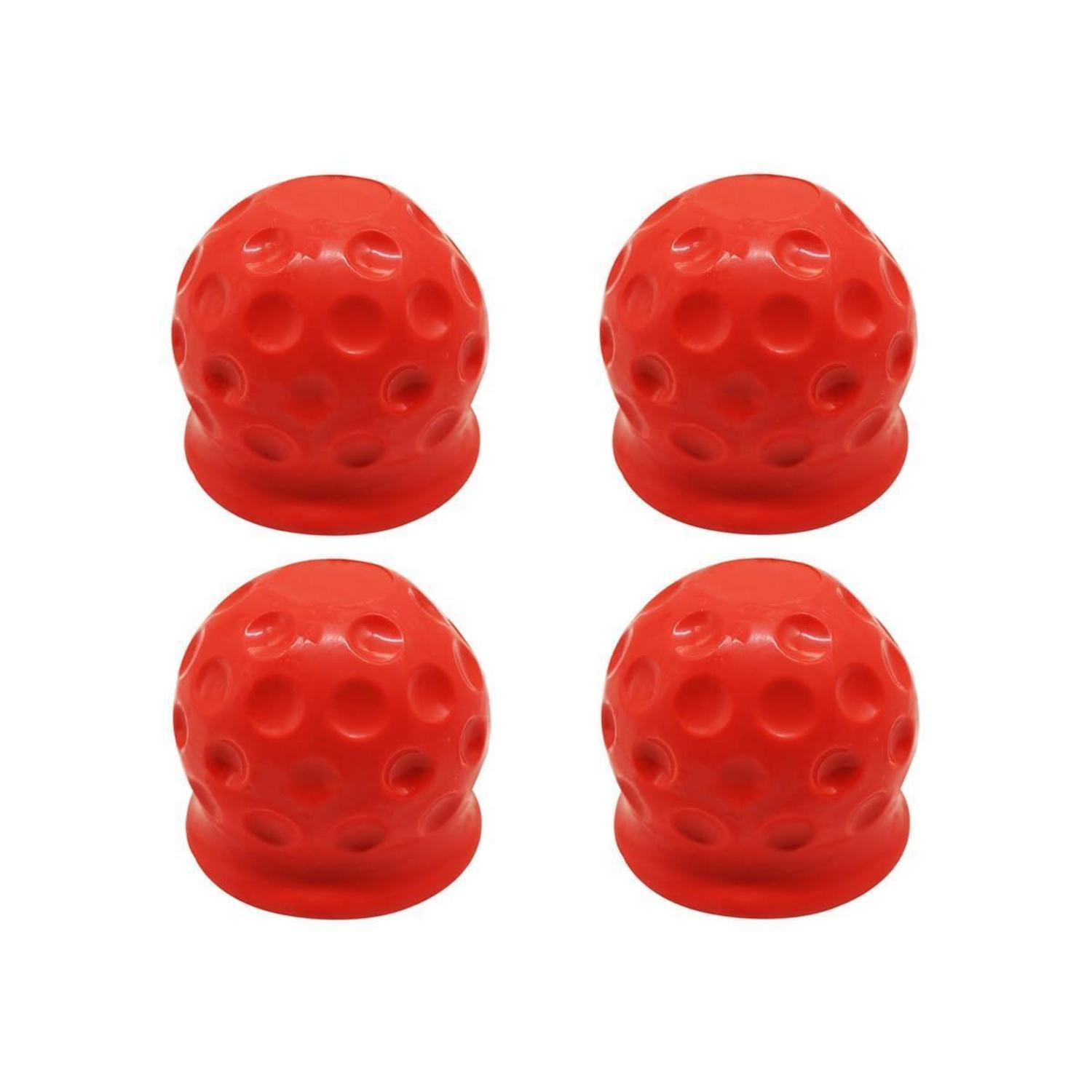 4er Set Anhängerkupplung Abdeckung Rot Für 50mm Kugelkopf