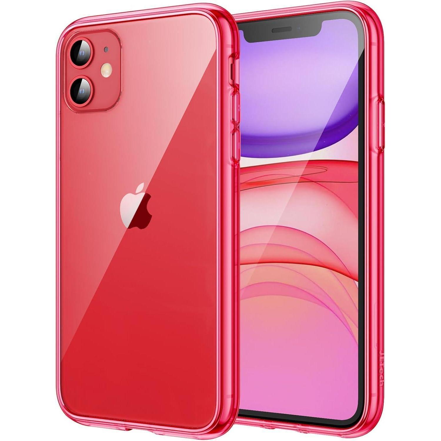 Schutzhülle Für Iphone 11 (6,1 Zoll) Transparent, Rot, Stoßfest, Kratzfest