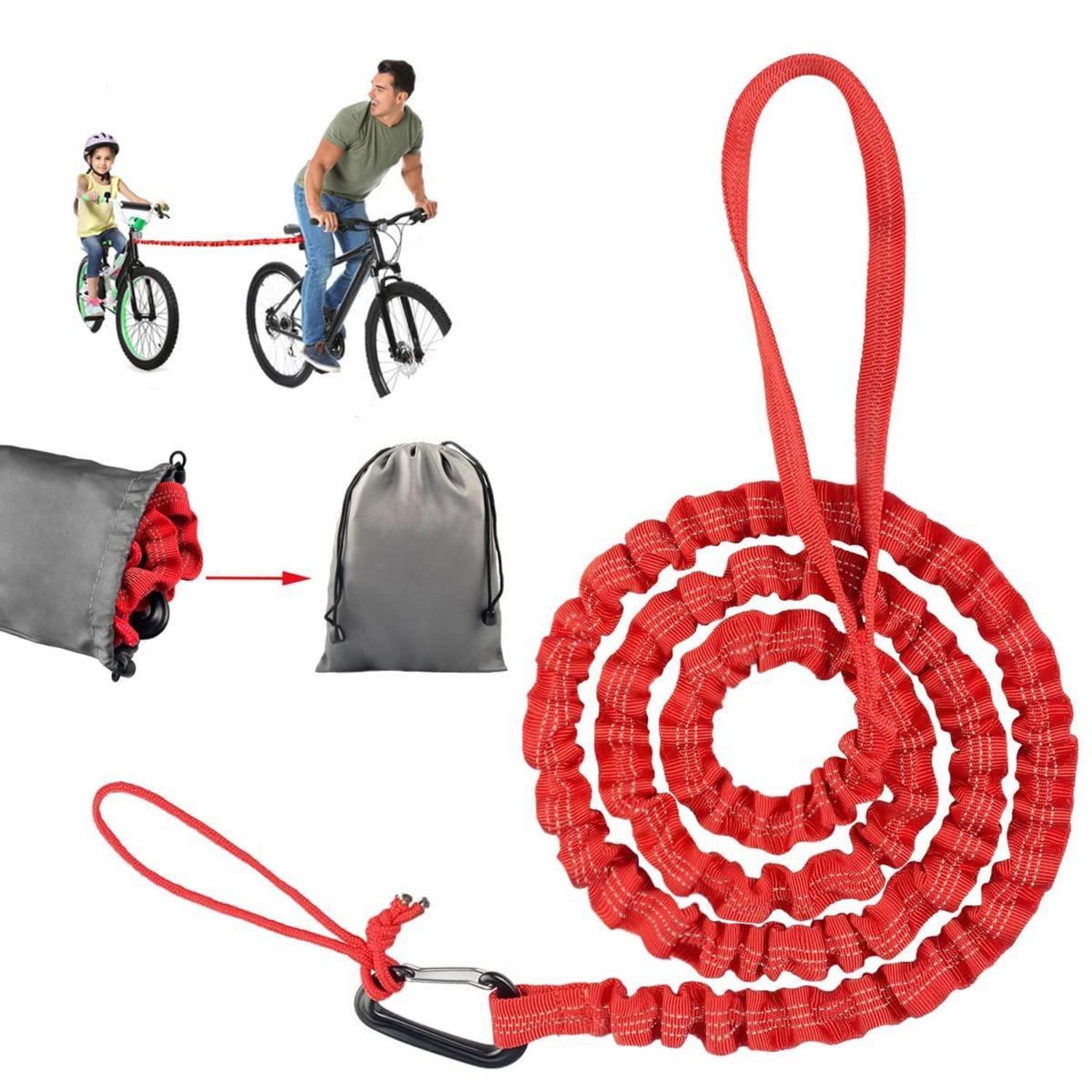 Fahrrad Abschleppseil Für Kinder, Elastisches Zugseil Bis 225 Kg, 1,7-3m